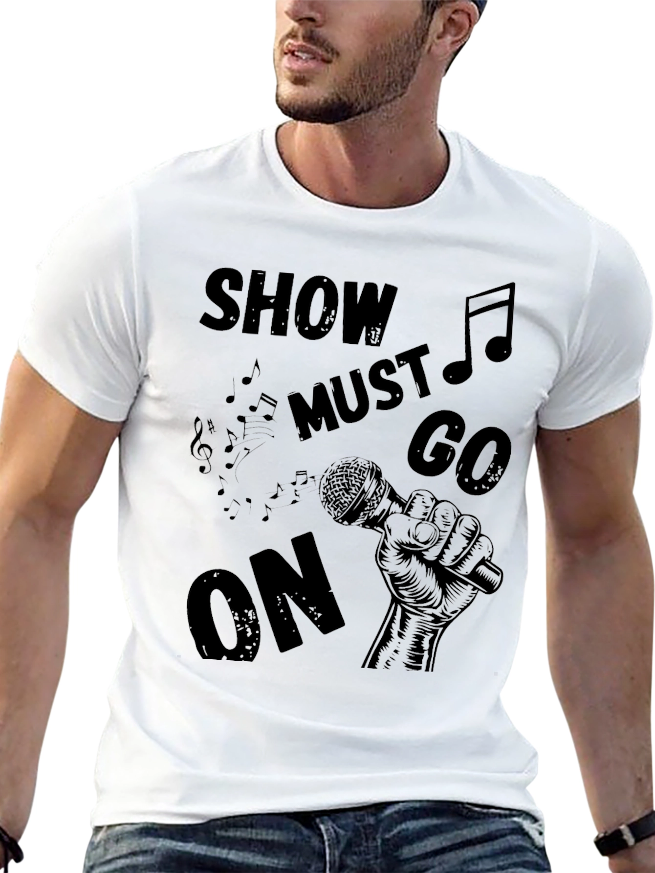 Show Must Go On T-Shirt - Music Inspired Design