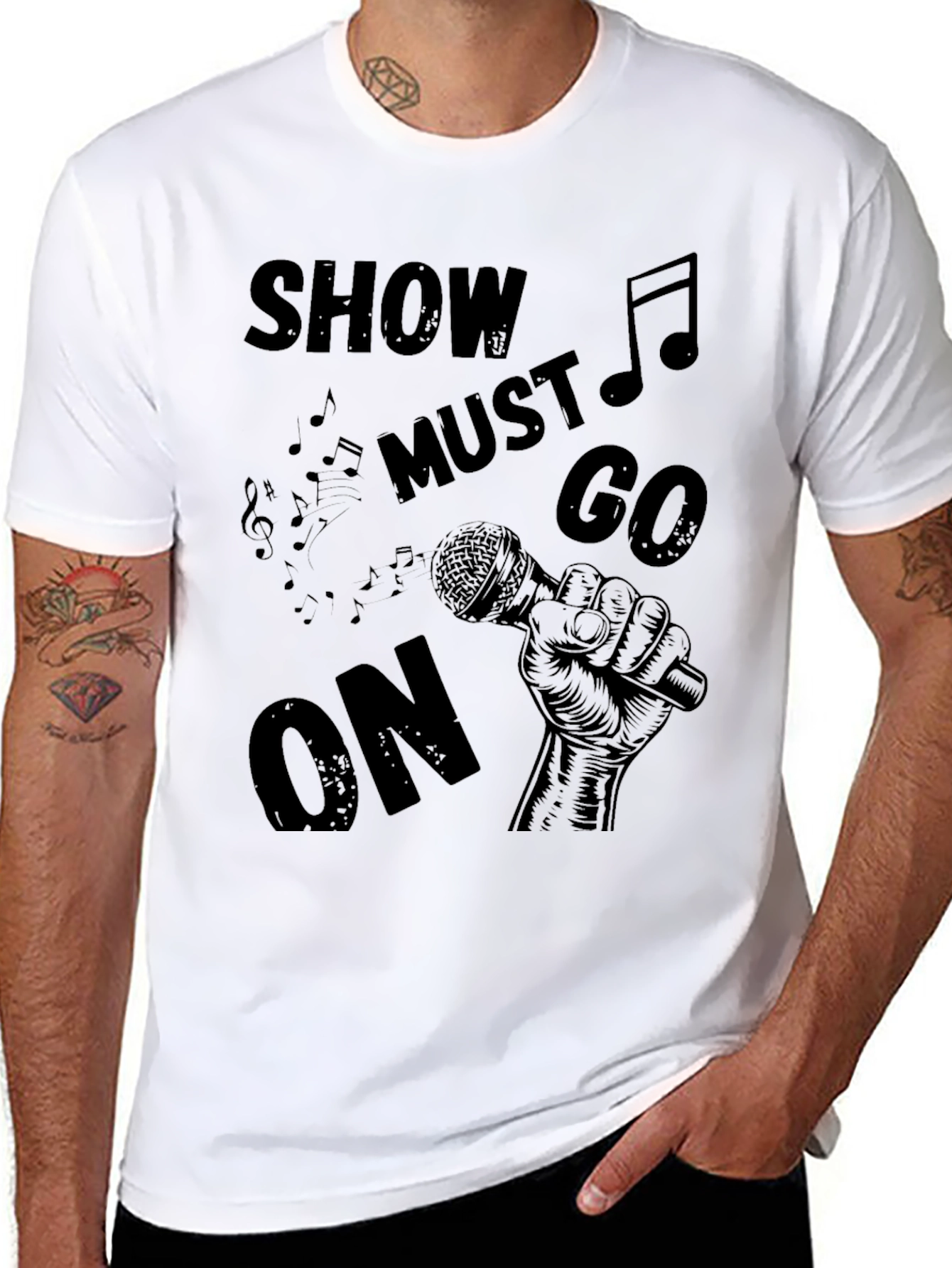 Show Must Go On T-Shirt - Music Inspired Design