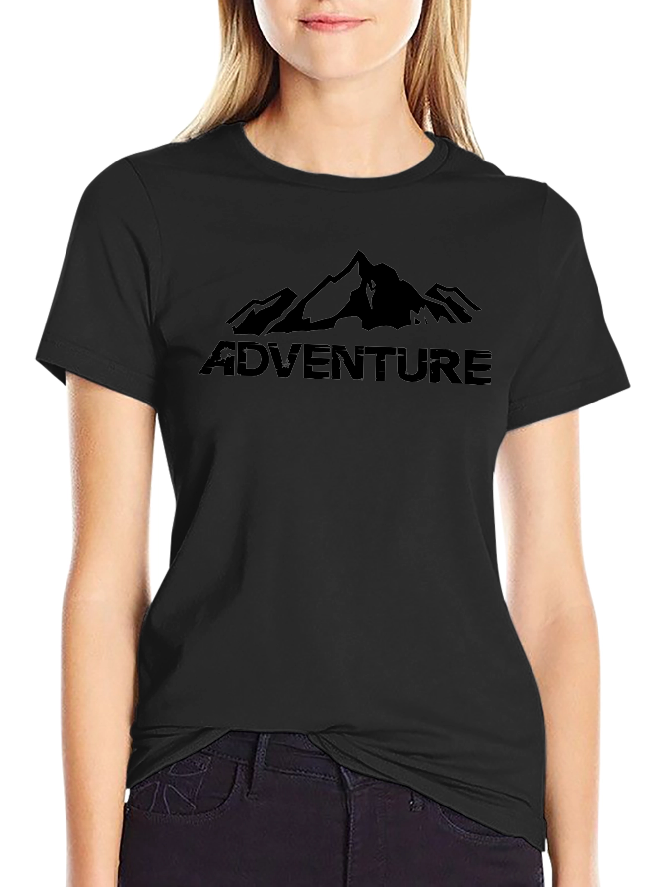 Adventure Mountain Graphic Tee - Mens Black T-Shirt