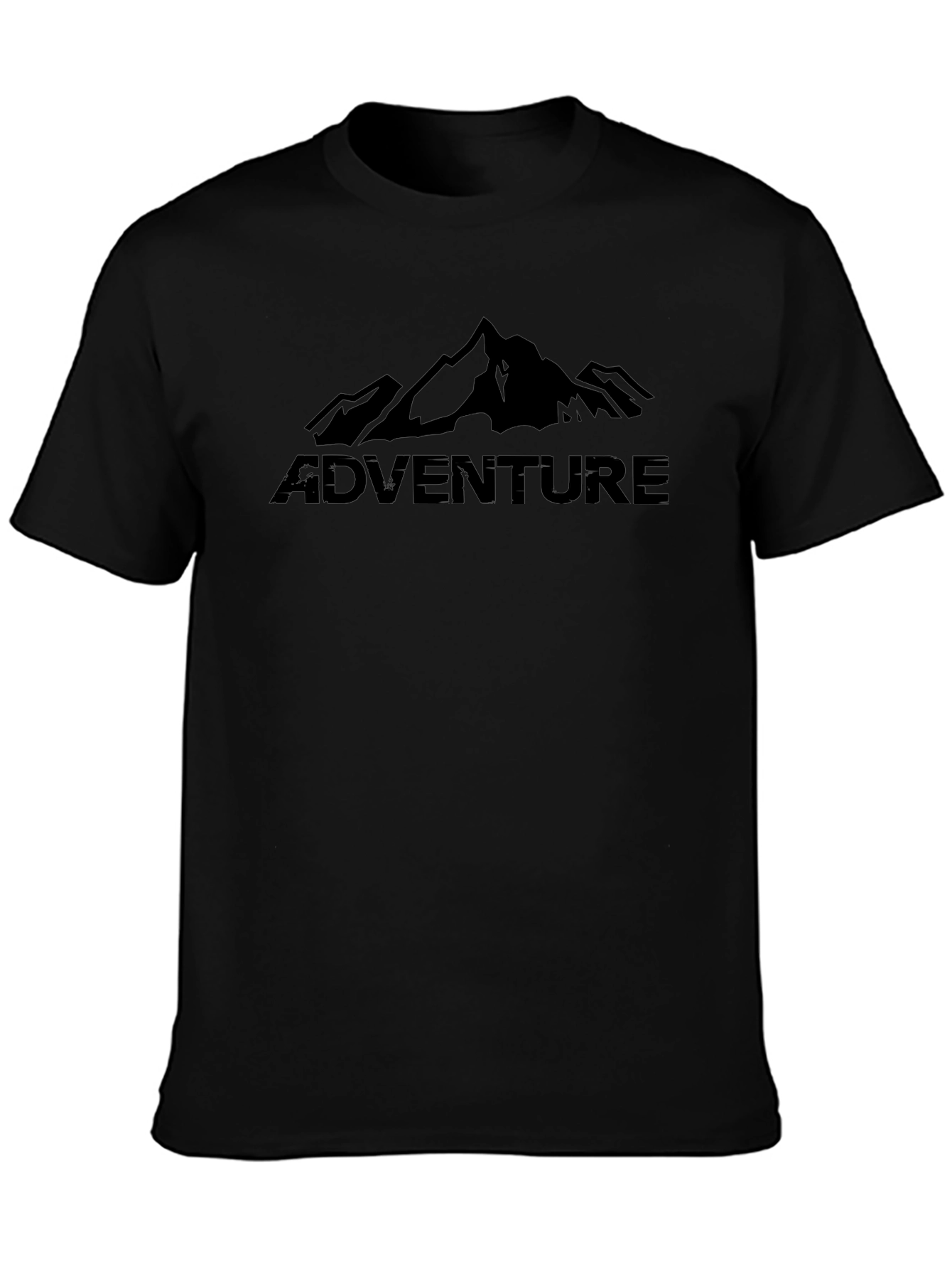 Adventure Mountain Graphic Tee - Mens Black T-Shirt