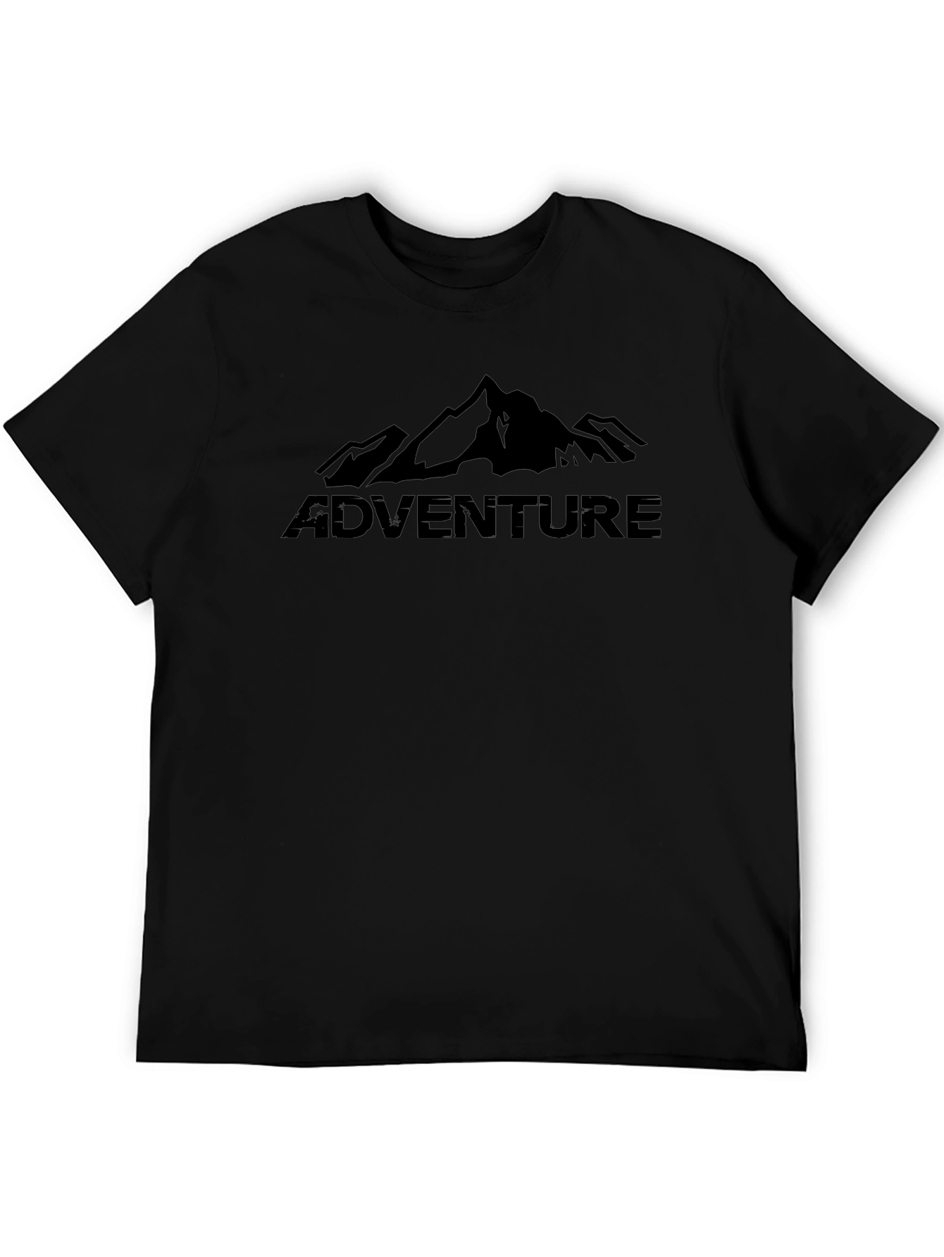 Adventure Mountain Graphic Tee - Mens Black T-Shirt