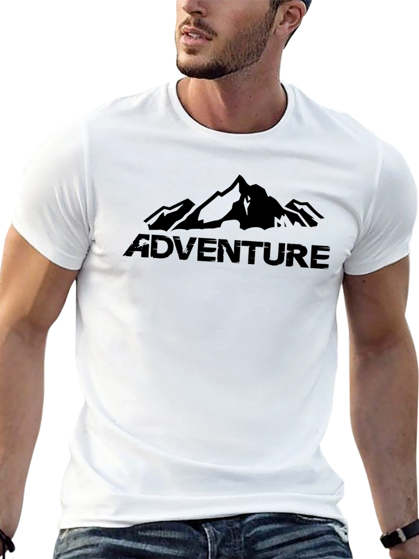Adventure Mountain Graphic Tee - Mens Black T-Shirt