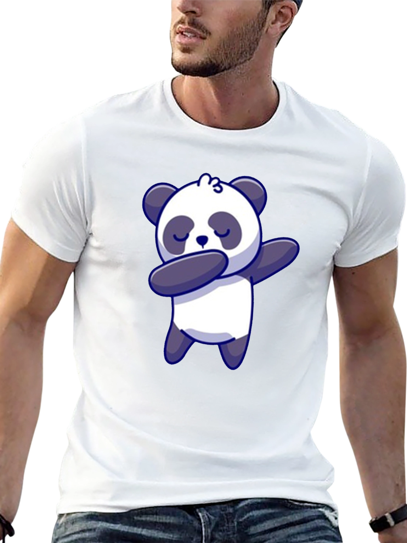 Dabbing Panda Bear T-Shirt Black