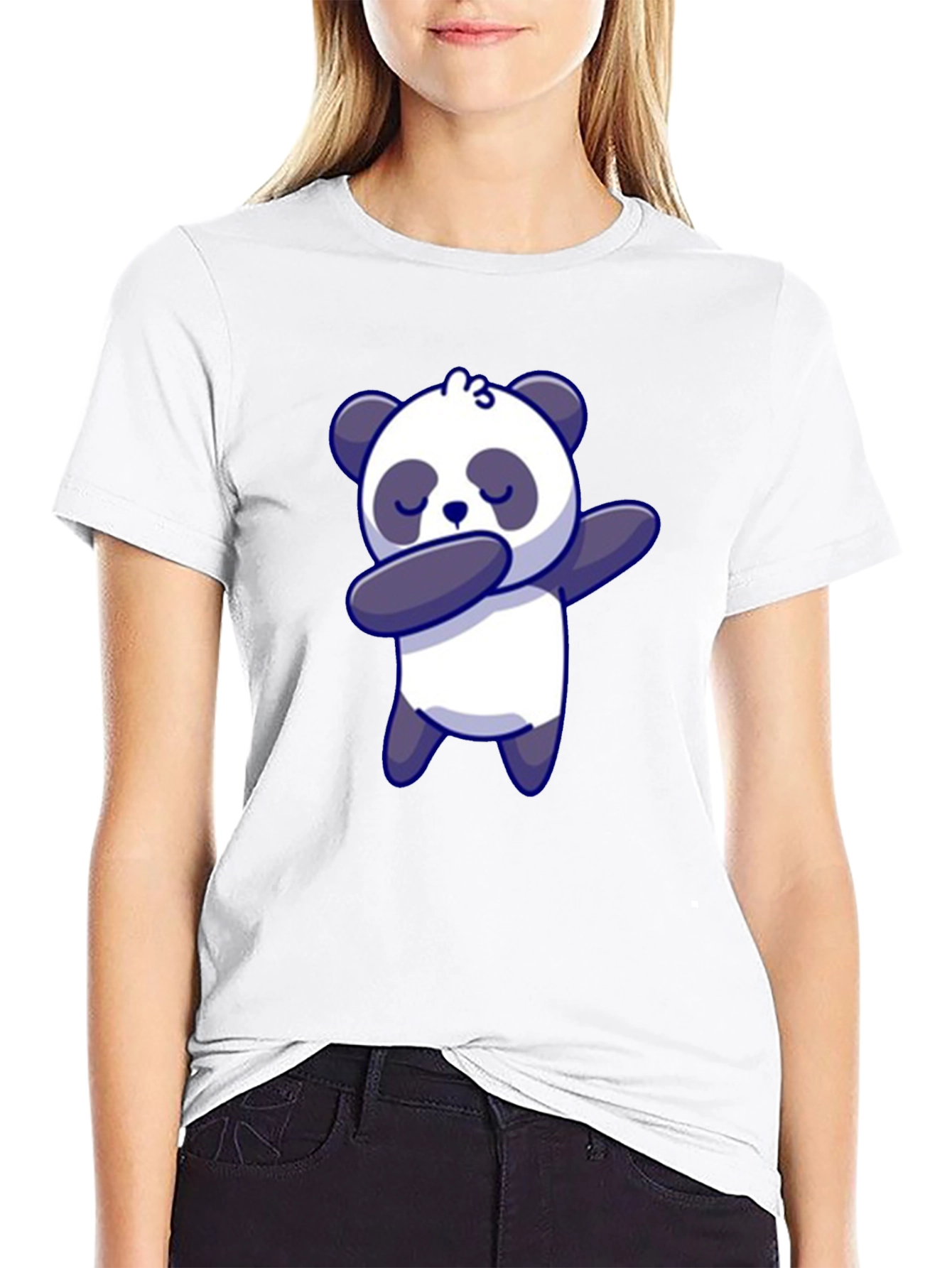 Dabbing Panda Bear T-Shirt Black
