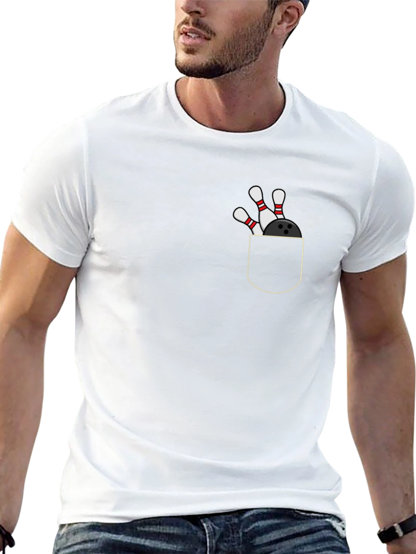 Bowling Pocket T-Shirt - Strike Style!