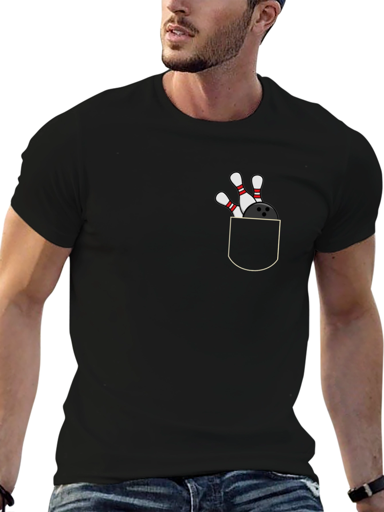 Bowling Pocket T-Shirt - Strike Style!