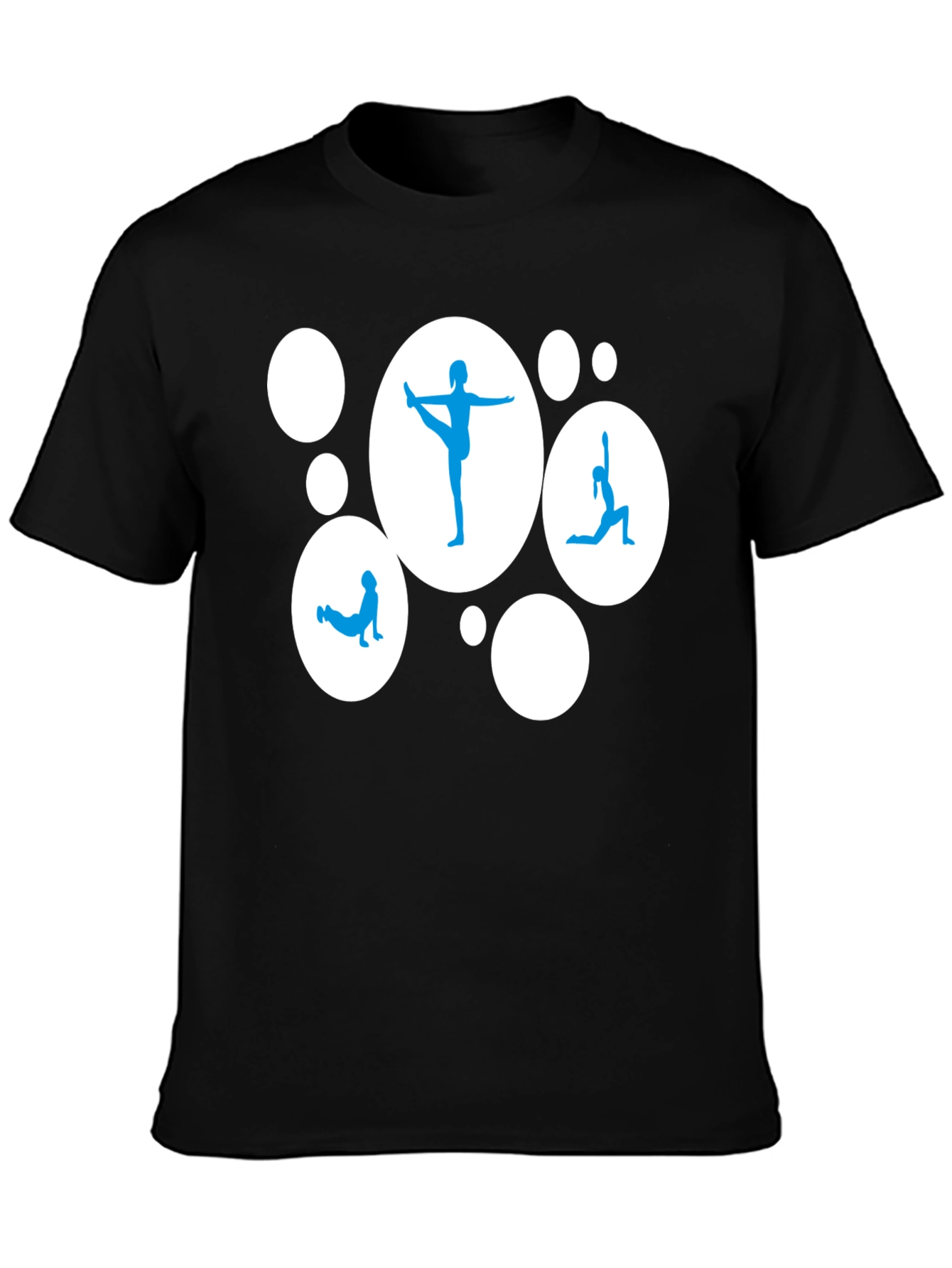 Yoga Pose Graphic Tee - Black Casual Shirt