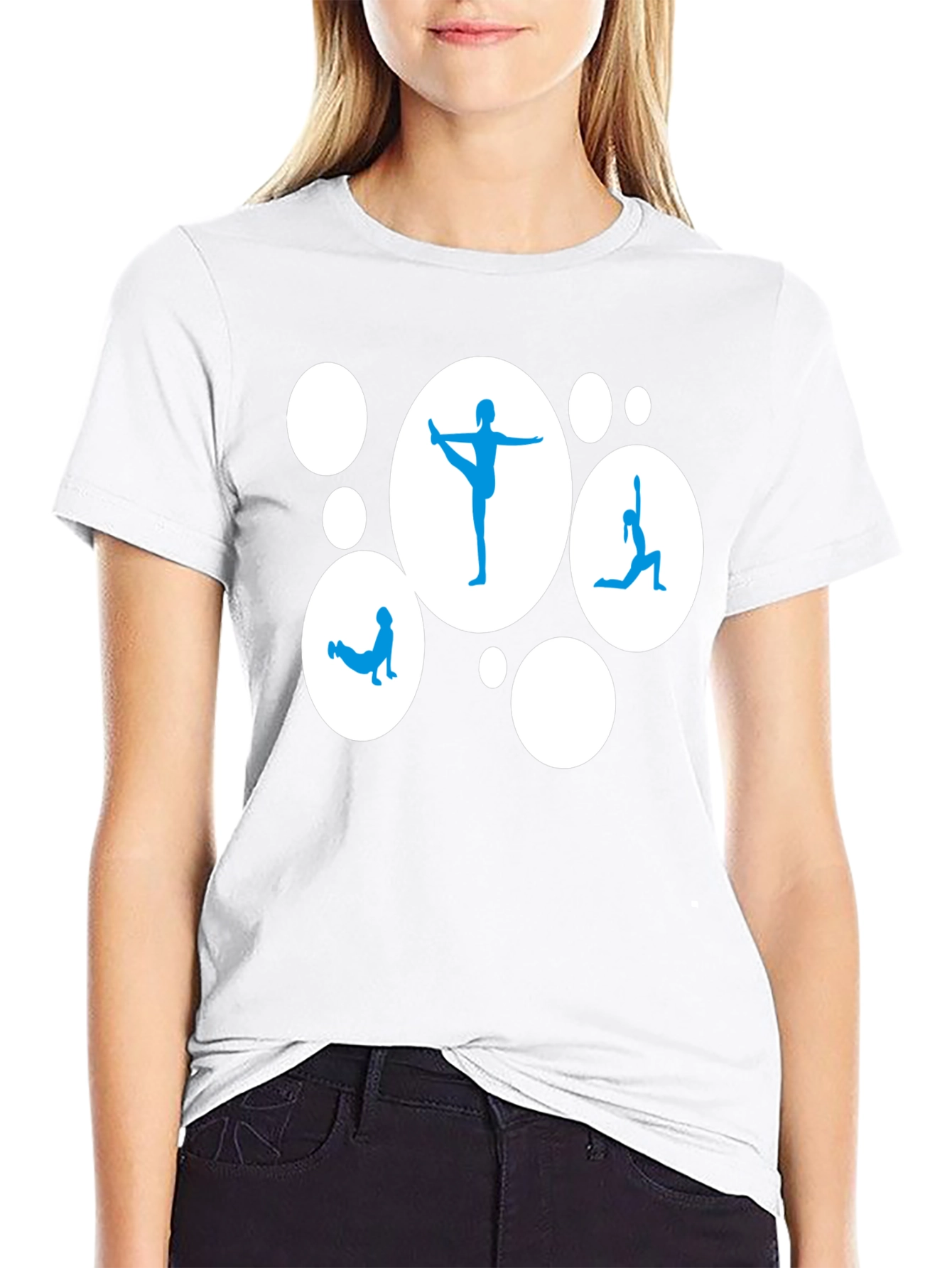 Yoga Pose Graphic Tee - Black Casual Shirt
