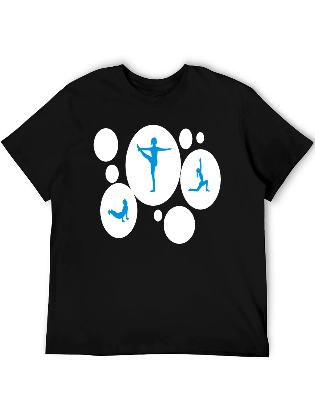 Yoga Pose Graphic Tee - Black Casual Shirt