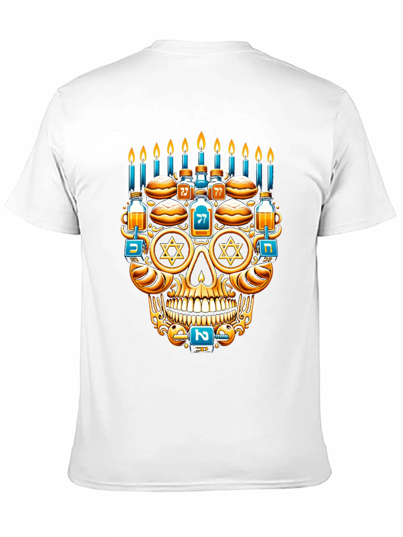 Hanukkah Skull Graphic T-Shirt