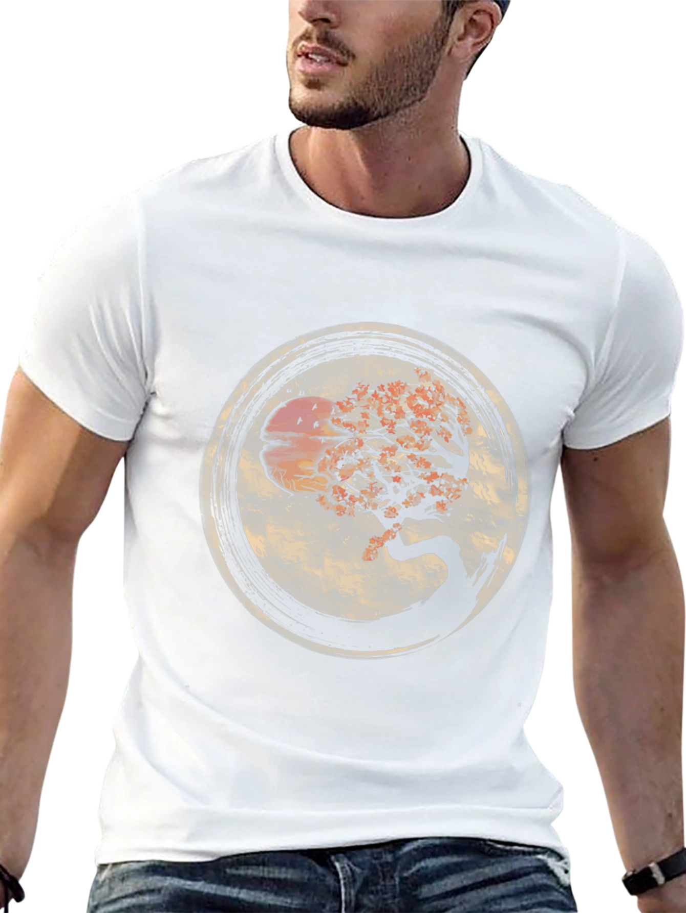 Bonsai Tree Graphic Tee - Nature Inspired Mens T-Shirt