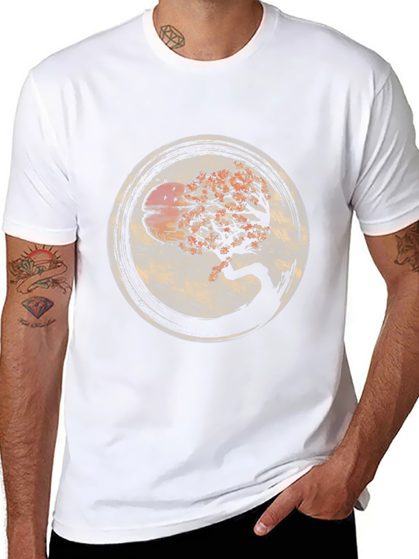Bonsai Tree Graphic Tee - Nature Inspired Mens T-Shirt