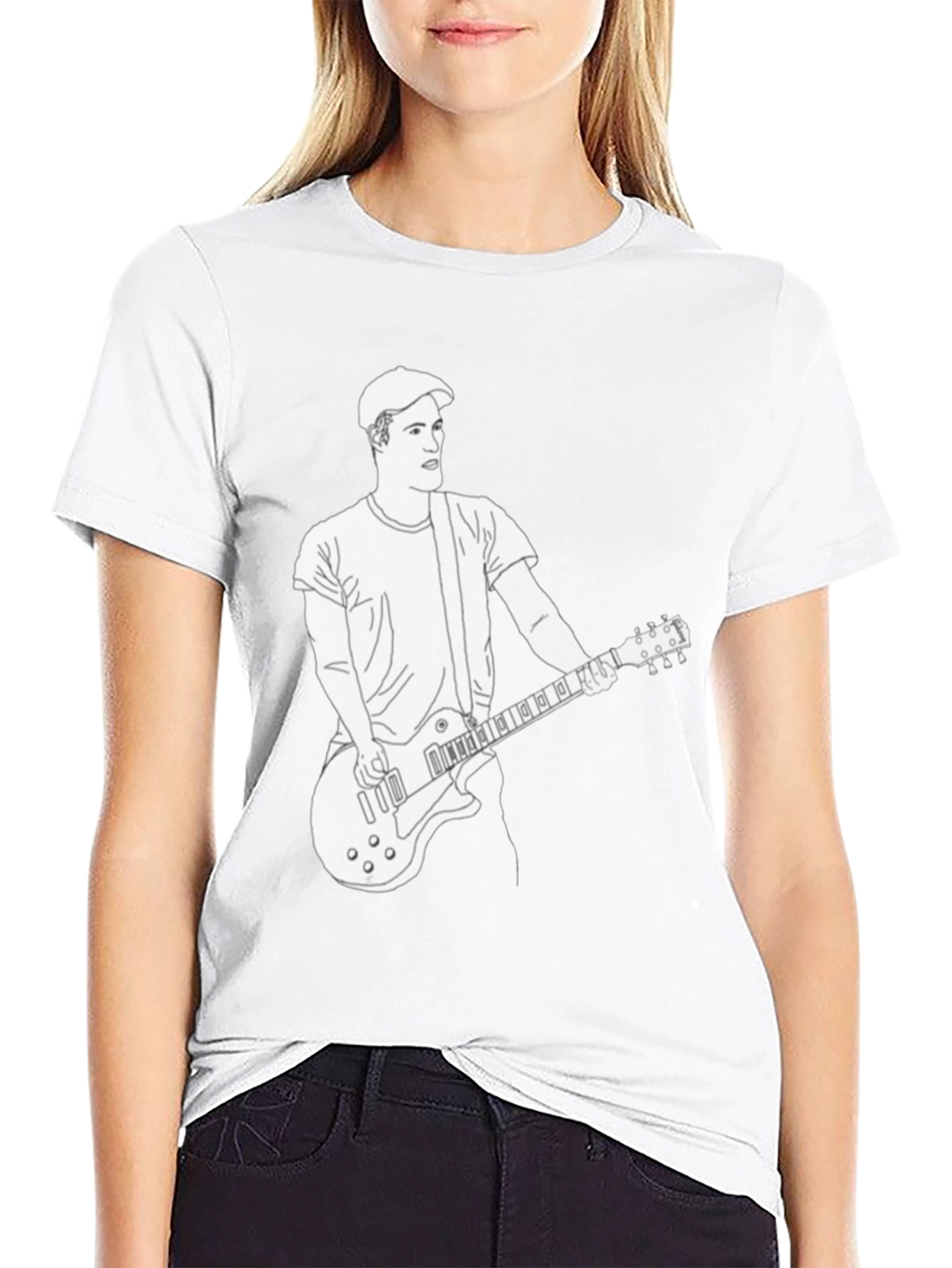 Musician Graphic Tee - Black Cotton T-Shirt