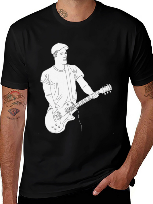 Musician Graphic Tee - Black Cotton T-Shirt