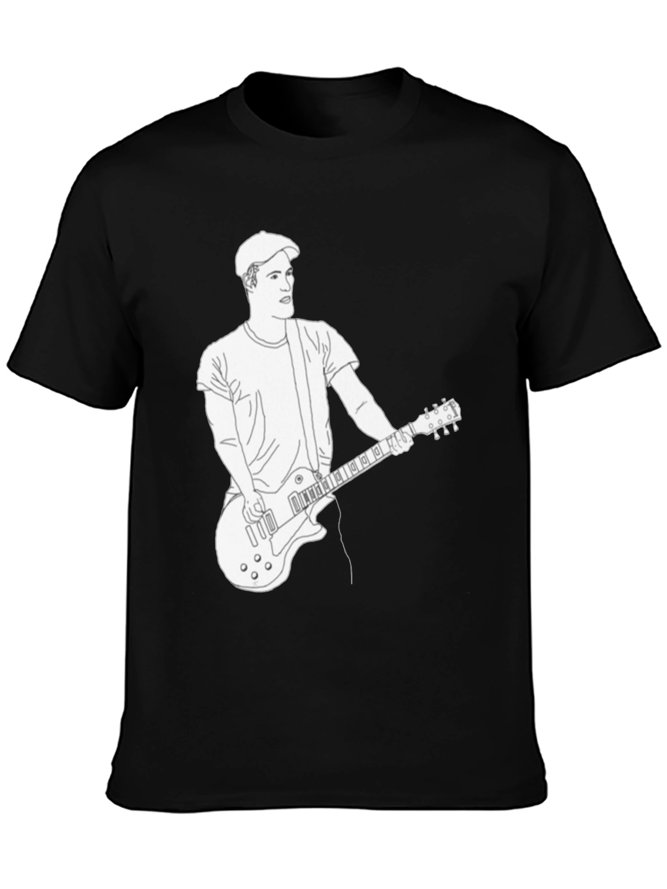Musician Graphic Tee - Black Cotton T-Shirt