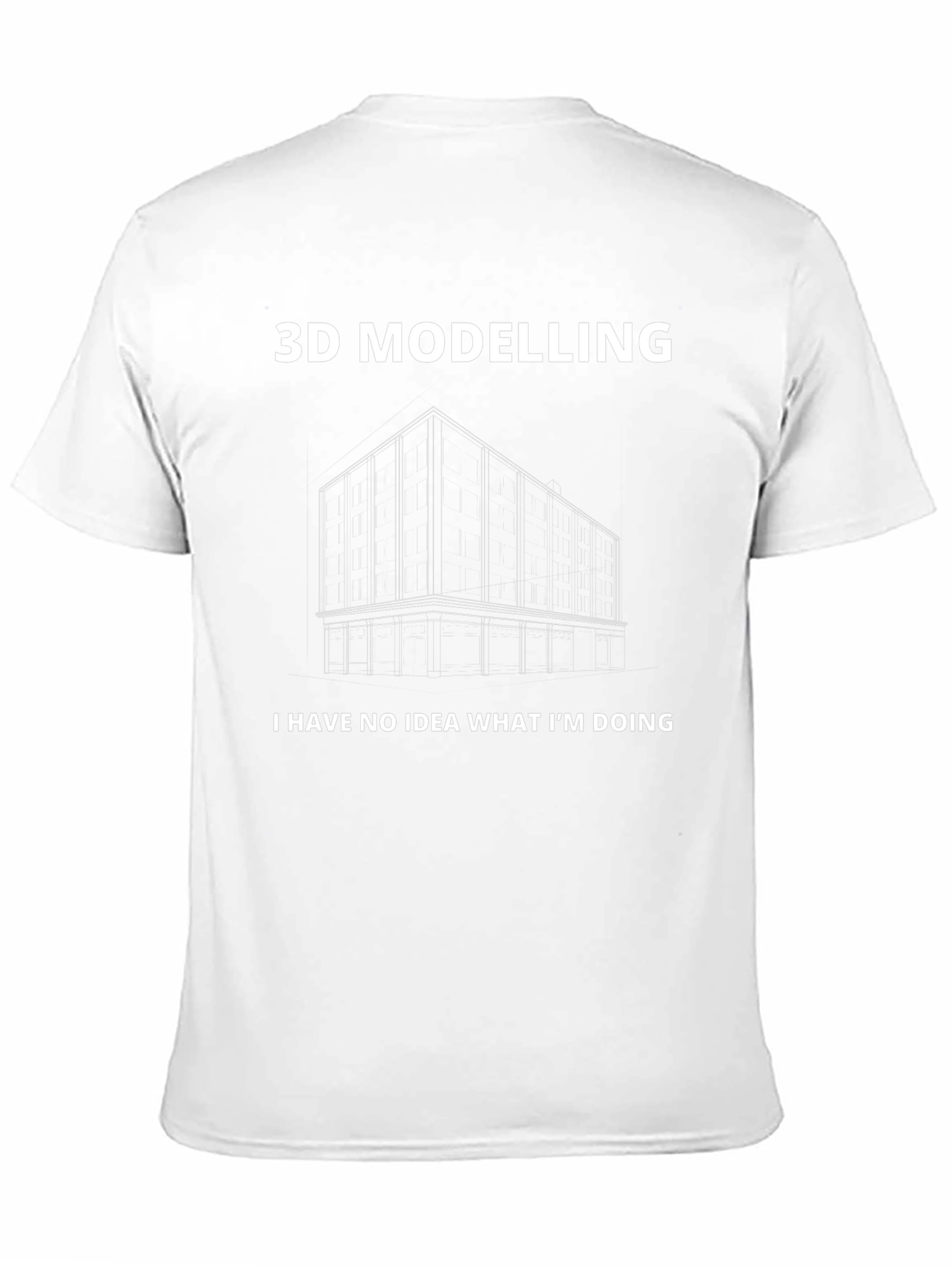 3D Modelling Black T-Shirt - Funny Graphic Tee