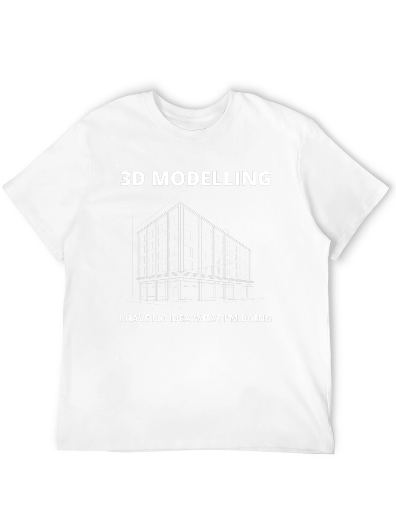 3D Modelling Black T-Shirt - Funny Graphic Tee