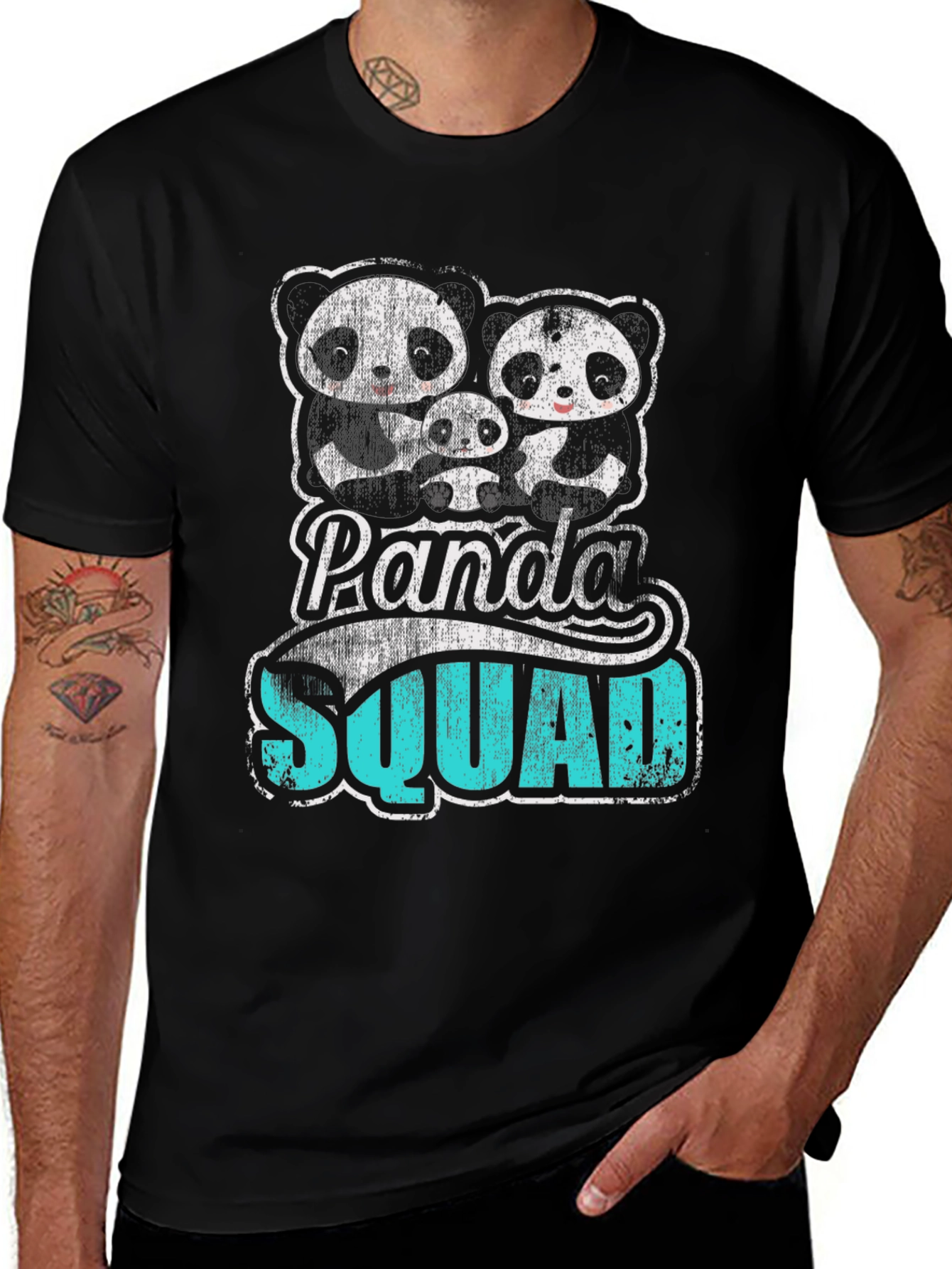 Panda Squad Graphic Tee - Cute Family T-Shirt