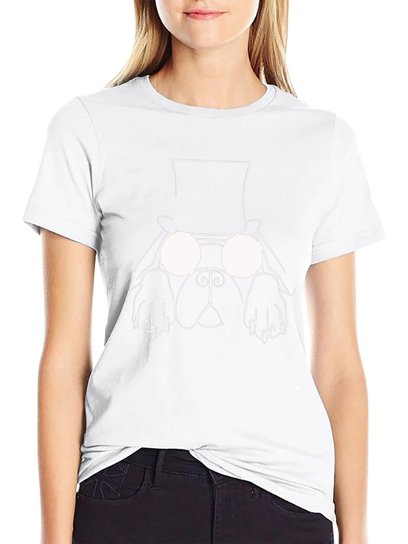 Dog with Hat Graphic Tee - Black T-Shirt