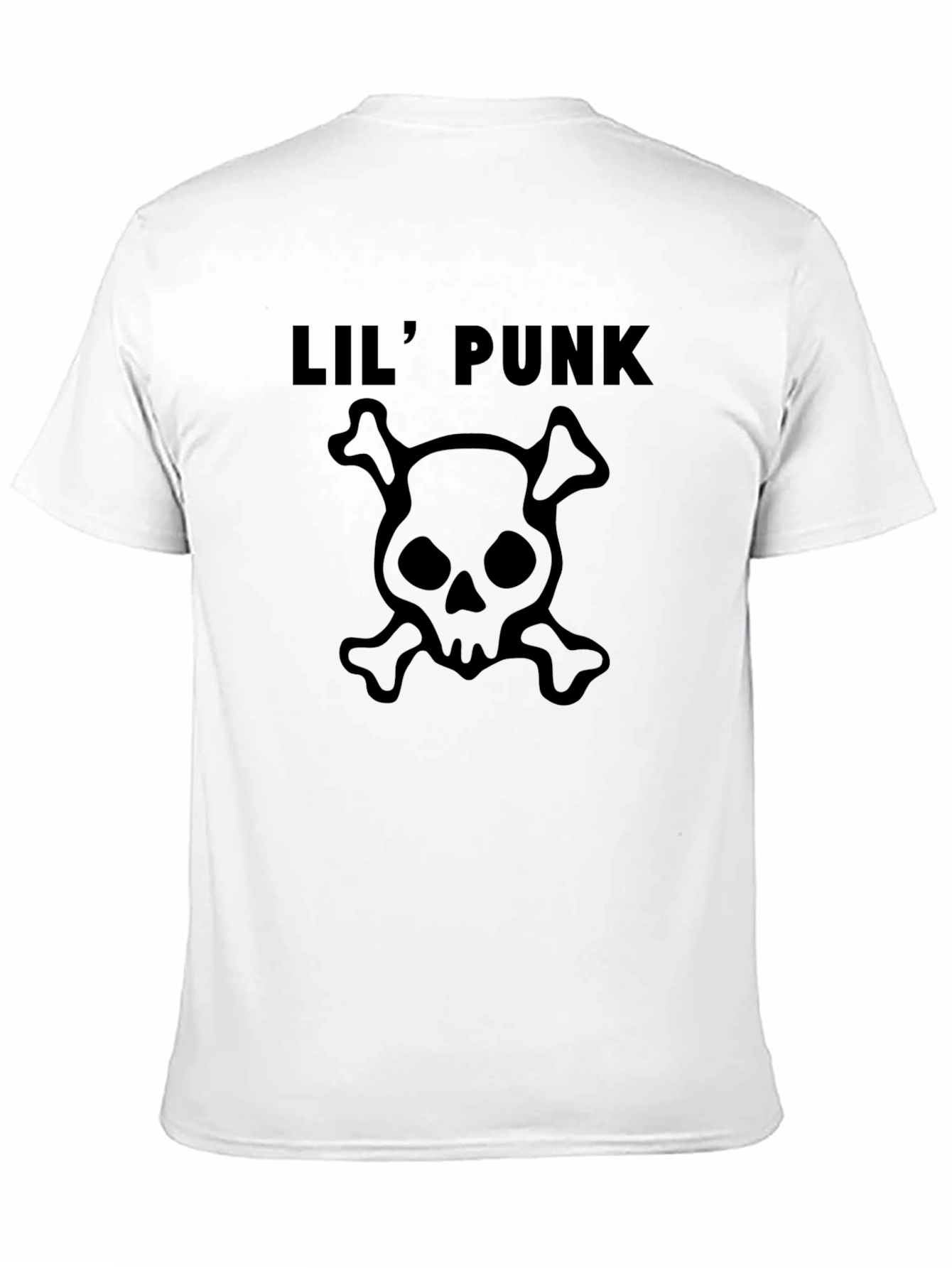Lil Punk Skull Graphic Tee - Classic Black T-Shirt