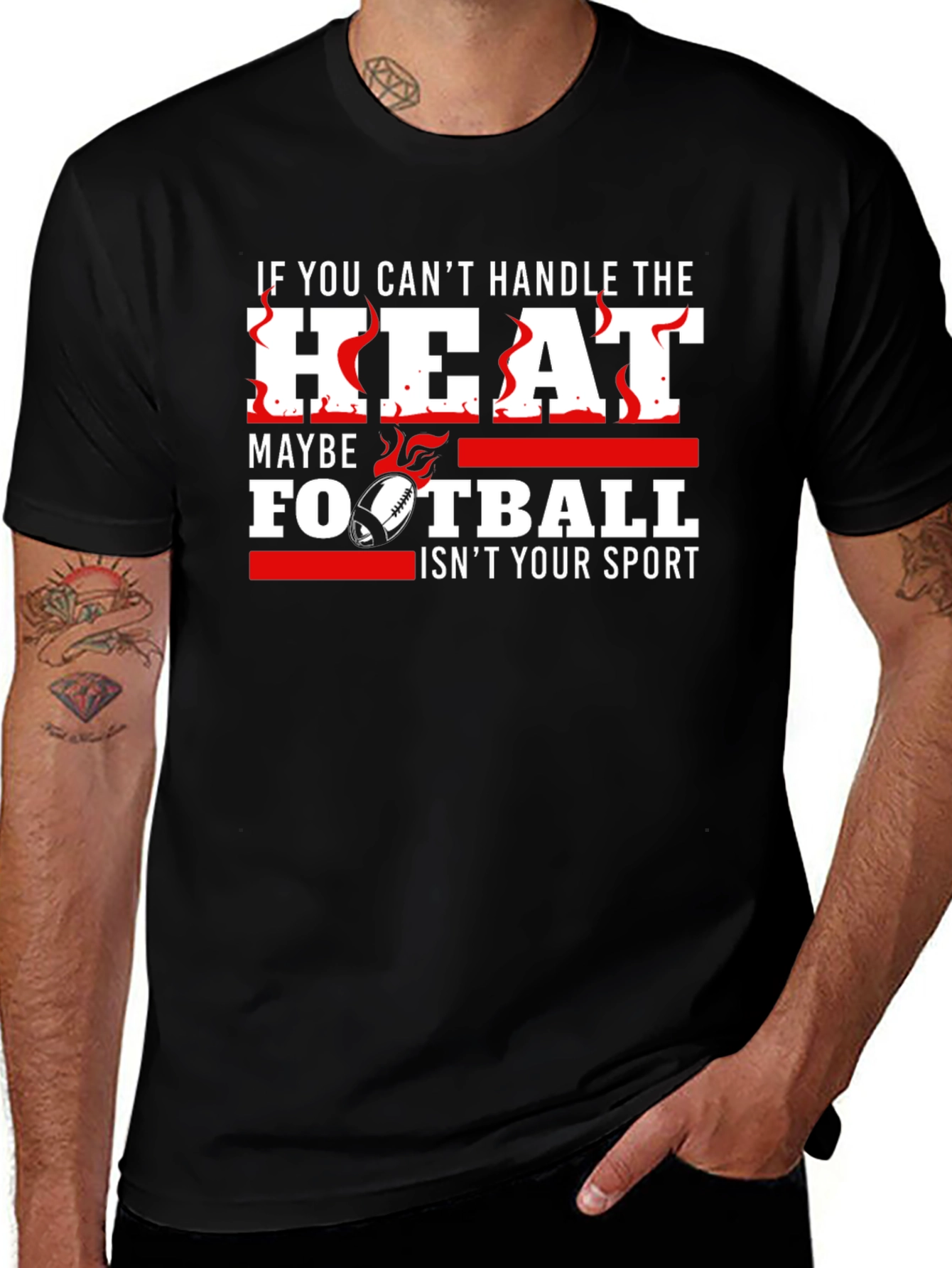 Heat Football Graphic Tee - Black