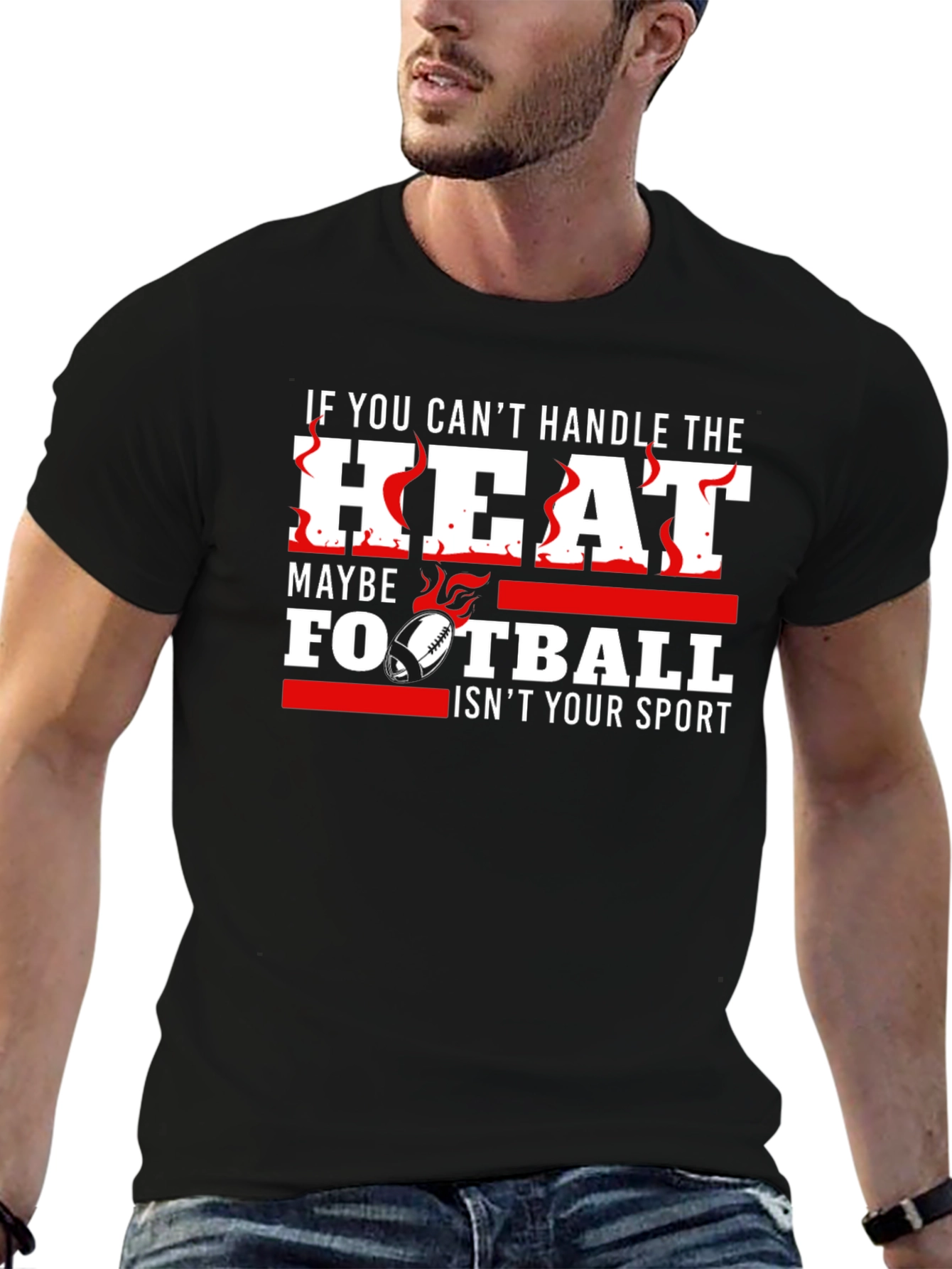 Heat Football Graphic Tee - Black