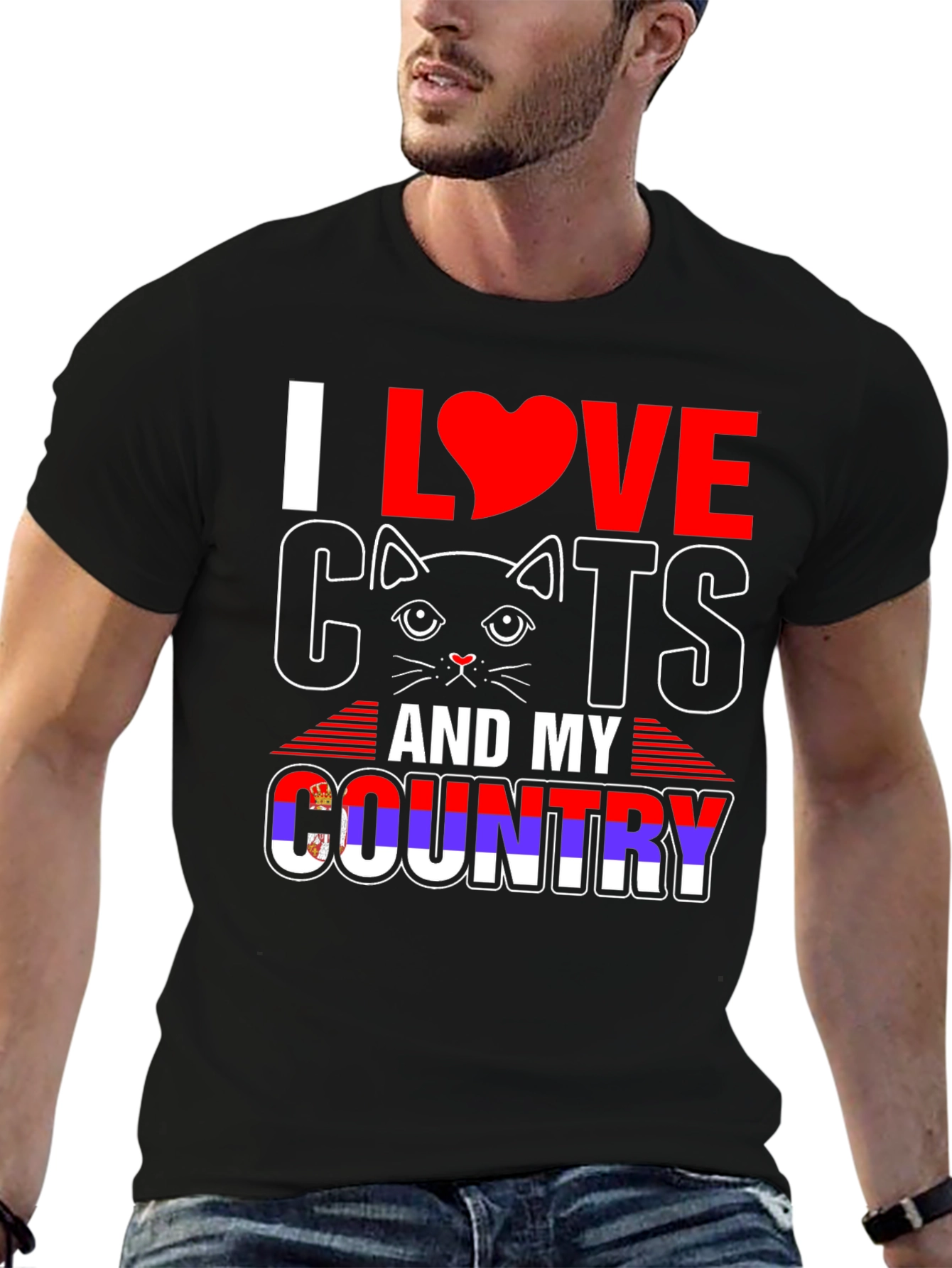 I Love Cats and My Country T-Shirt