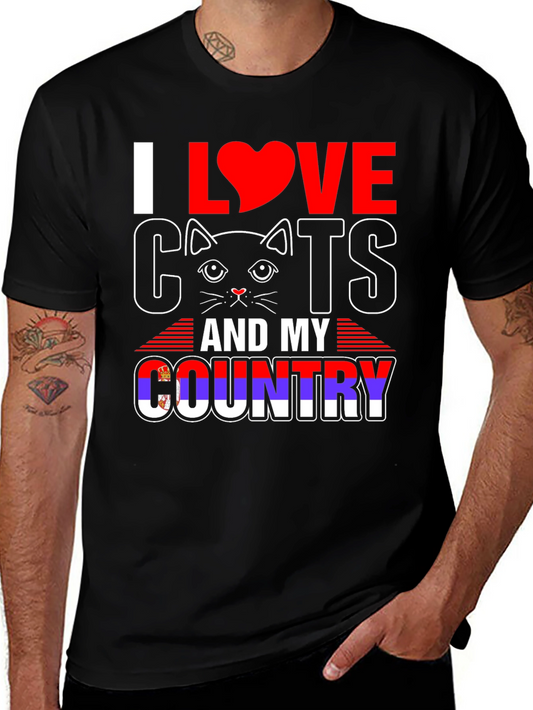 I Love Cats and My Country T-Shirt