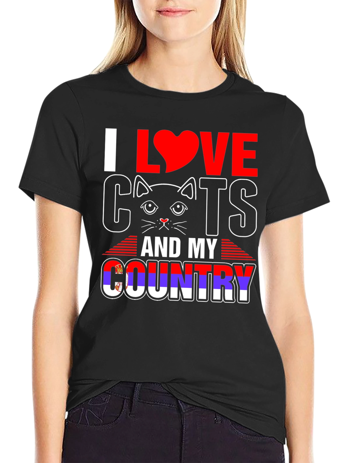 I Love Cats and My Country T-Shirt