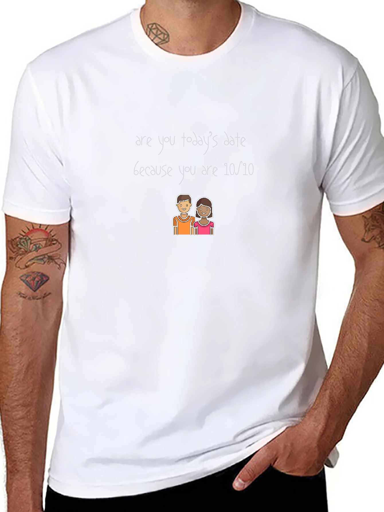 Funny 10/10 Date Black T-Shirt