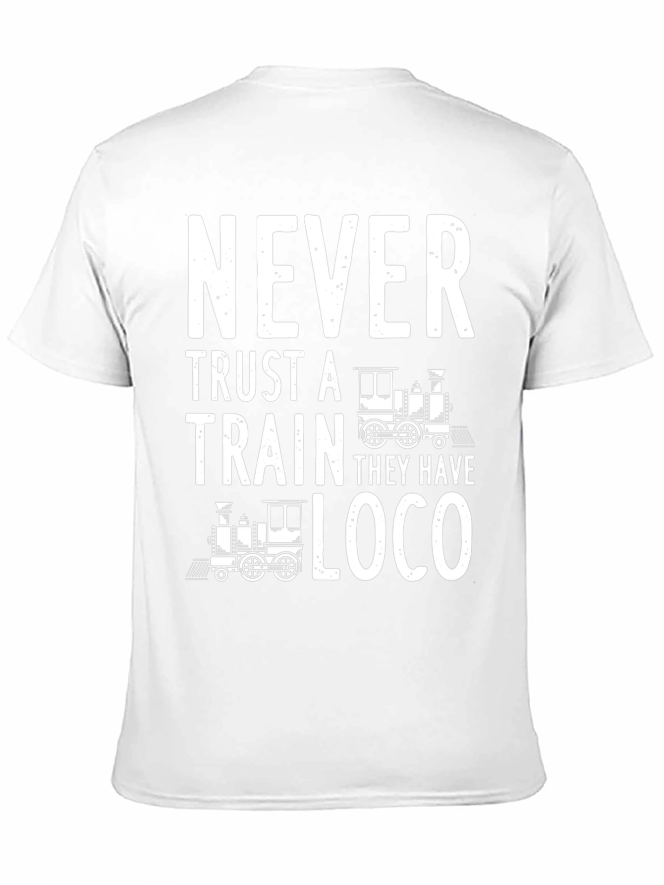 Never Trust a Train Black T-Shirt