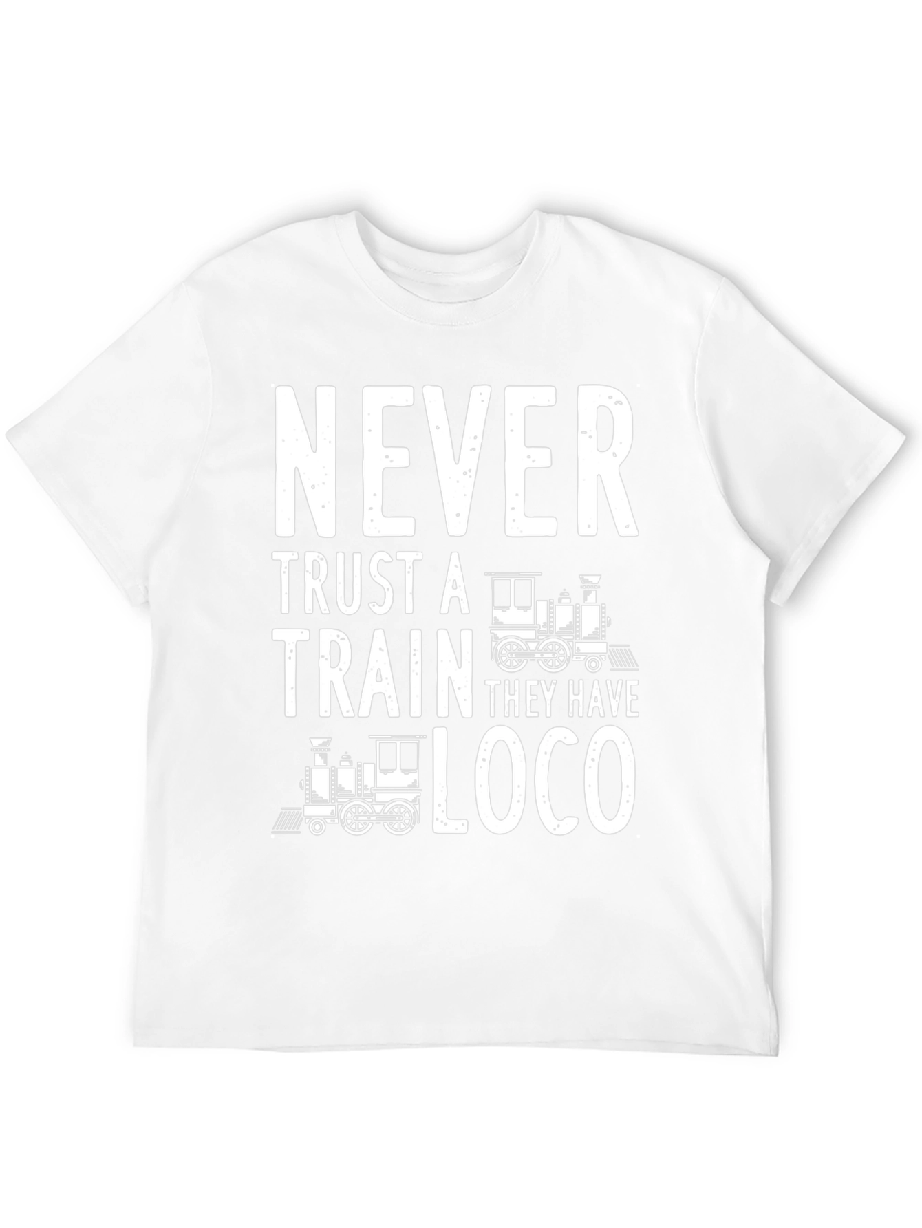 Never Trust a Train Black T-Shirt