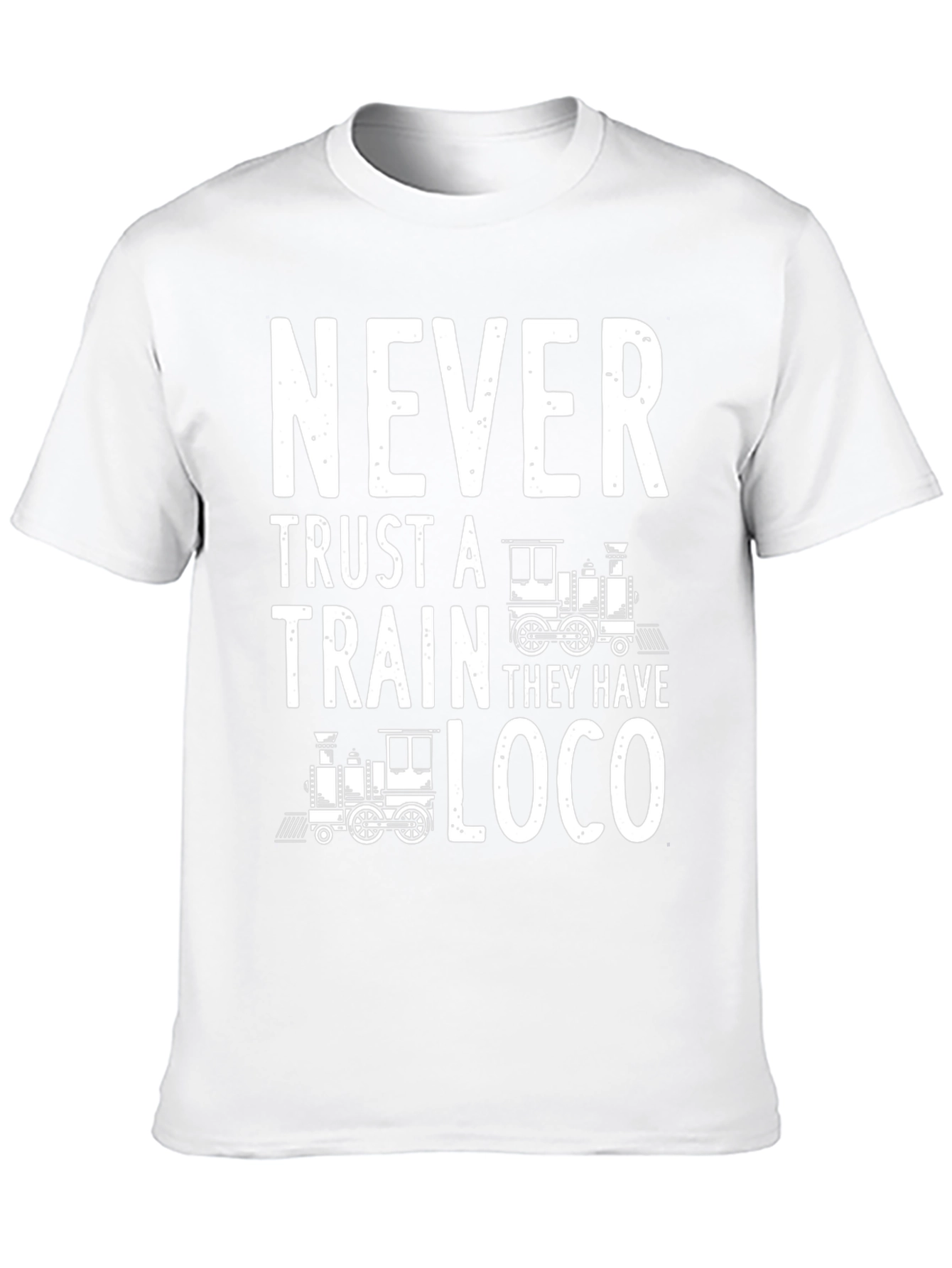 Never Trust a Train Black T-Shirt
