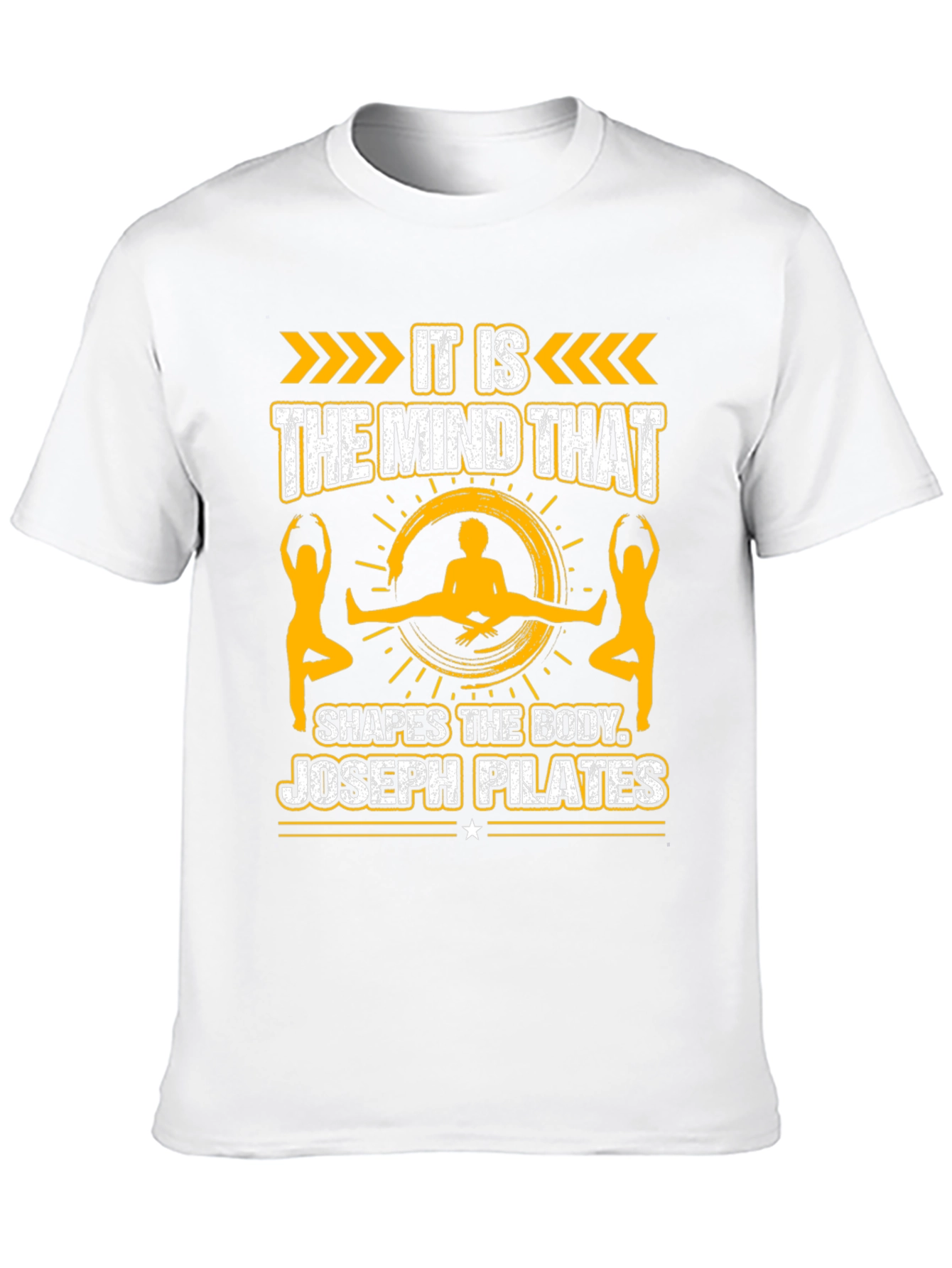 Pilates Mind Shapes Body Black Graphic Tee