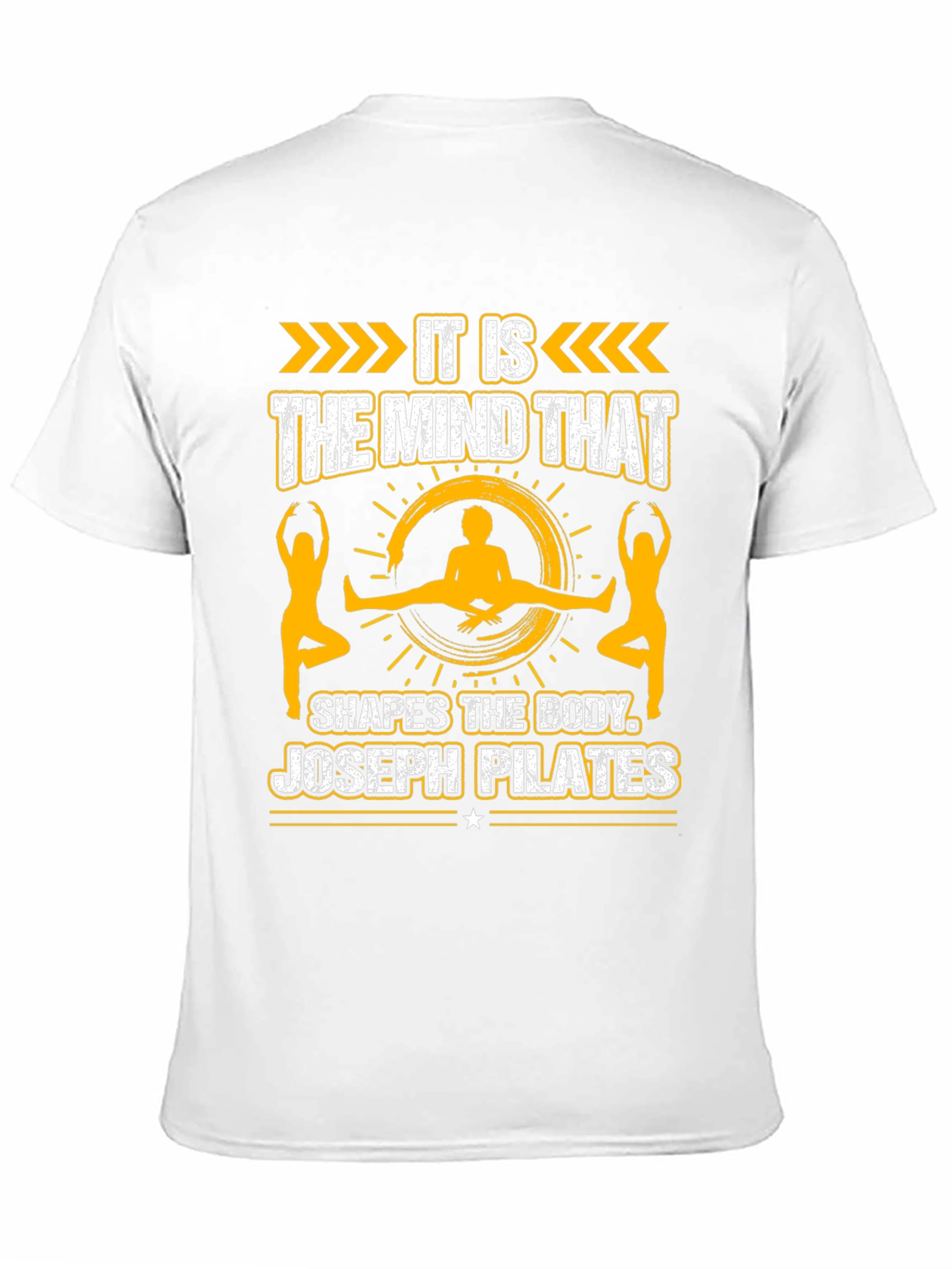 Pilates Mind Shapes Body Black Graphic Tee