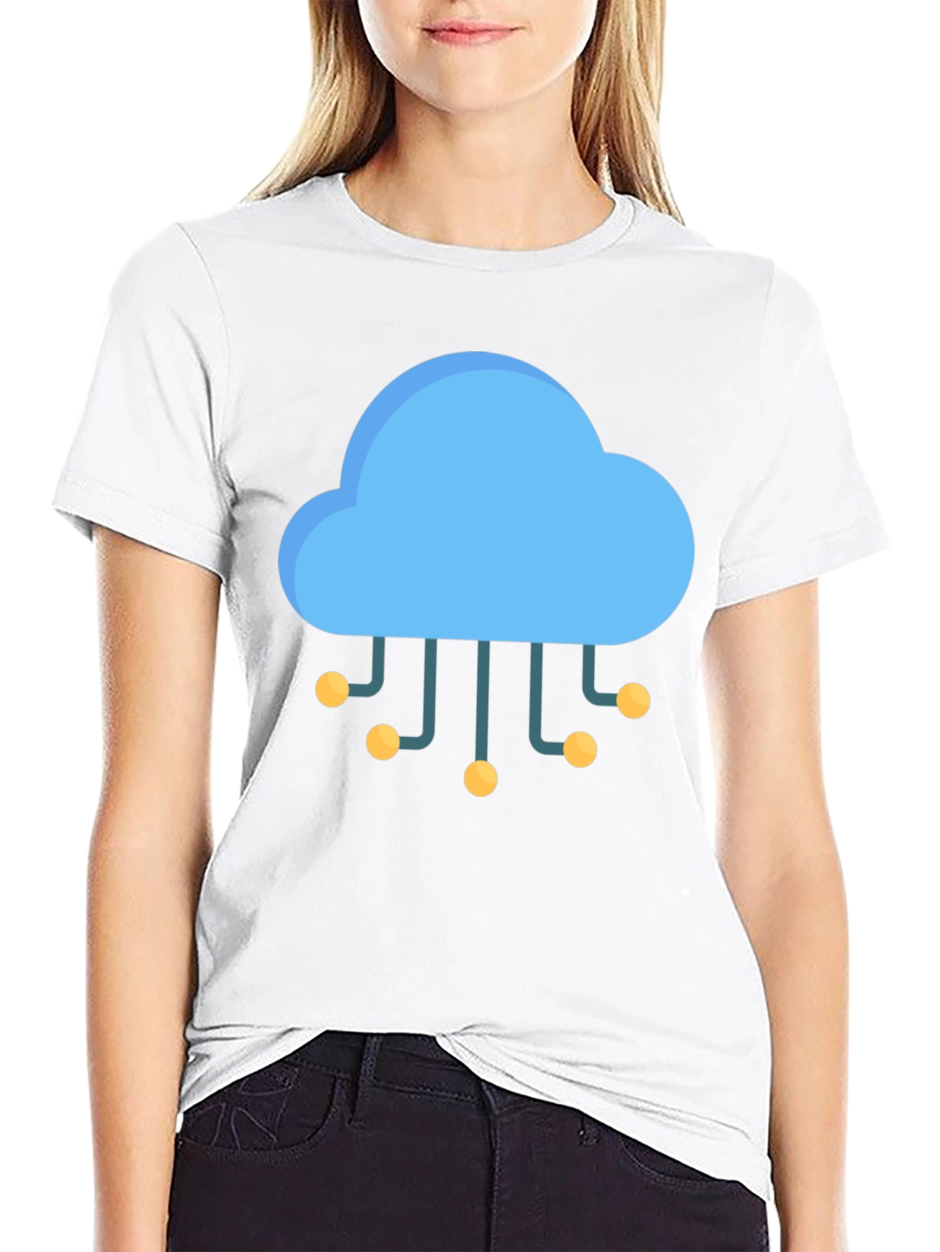 Cloud Tech Black T-Shirt