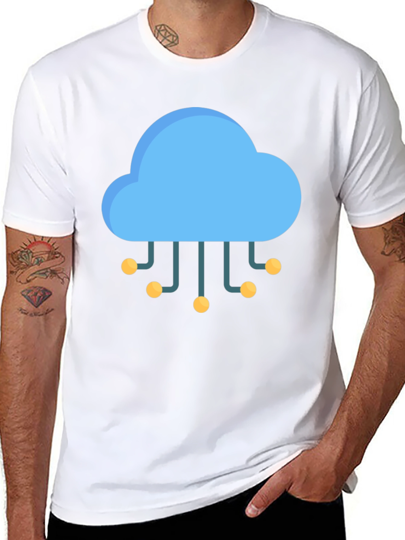 Cloud Tech Black T-Shirt