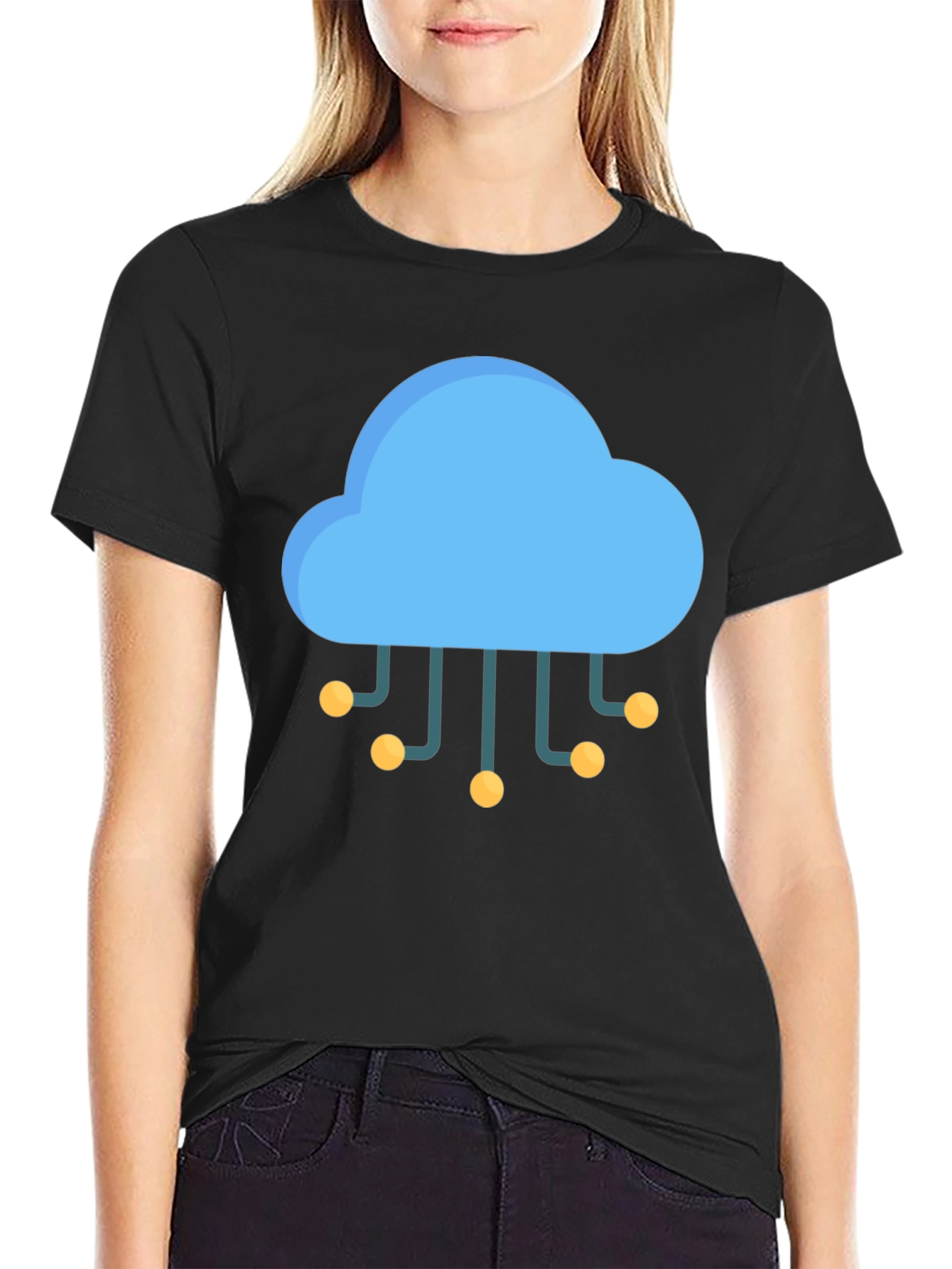 Cloud Tech Black T-Shirt