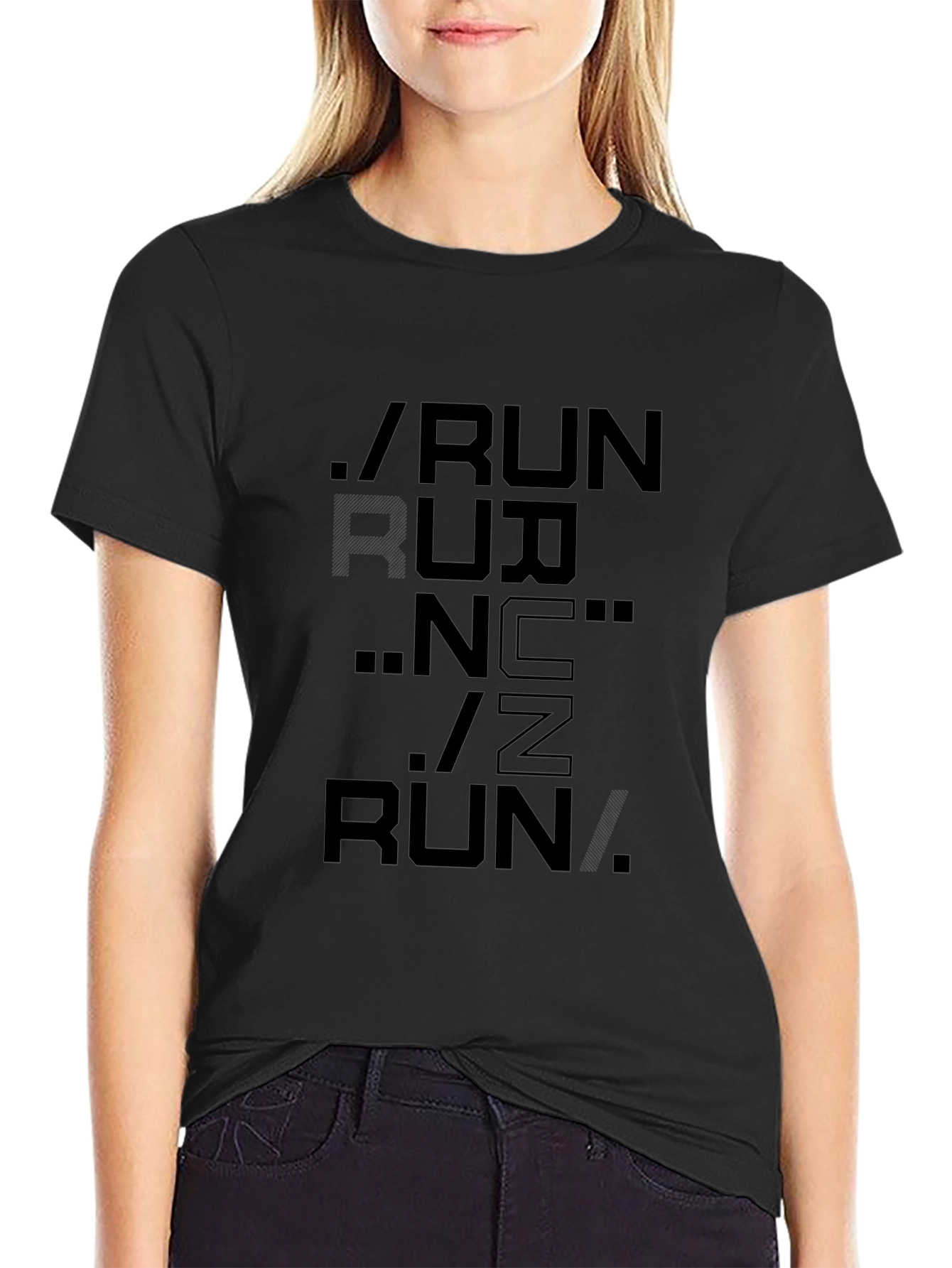 Run Graphic T-Shirt - Black