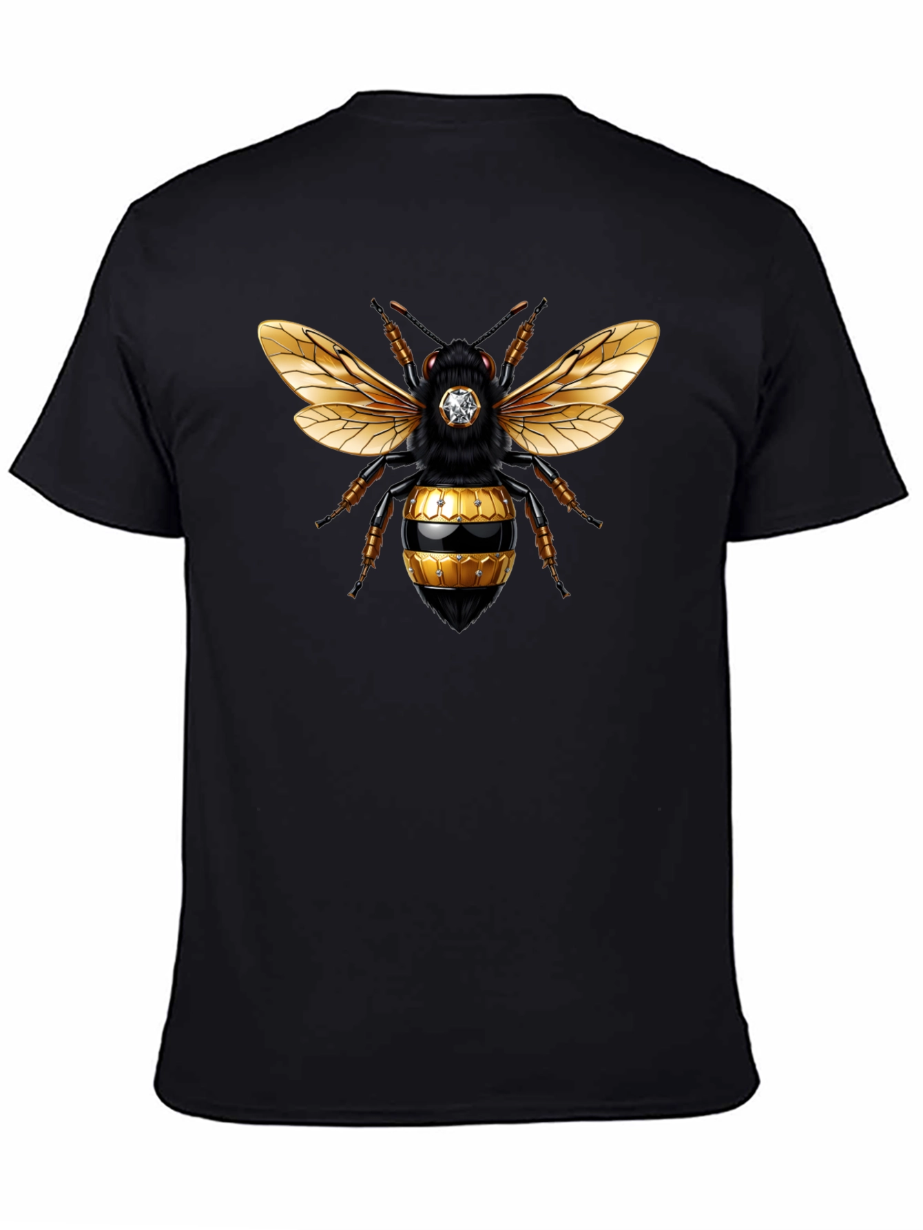 Black Bee Graphic Tee - Stylish Crew Neck T-Shirt