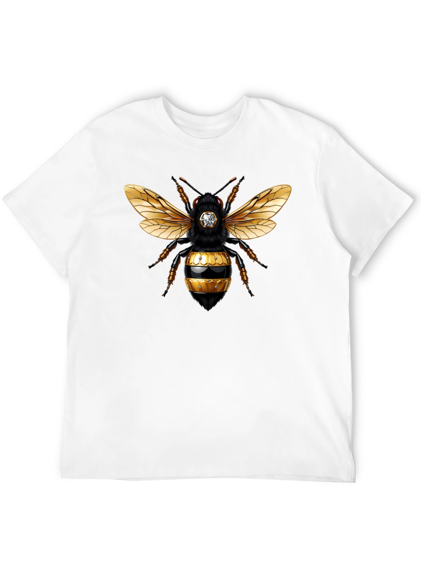 Black Bee Graphic Tee - Stylish Crew Neck T-Shirt