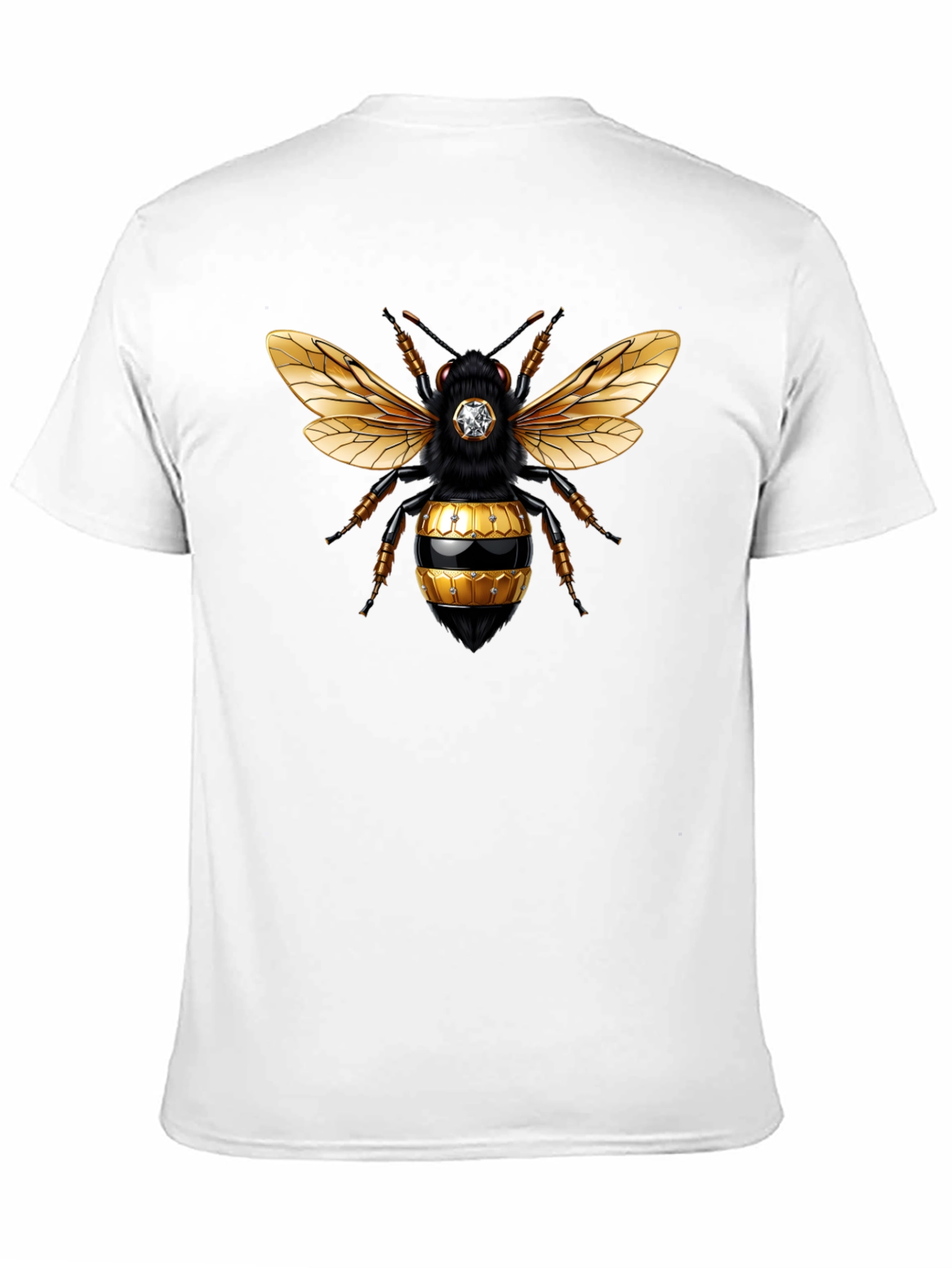 Black Bee Graphic Tee - Stylish Crew Neck T-Shirt