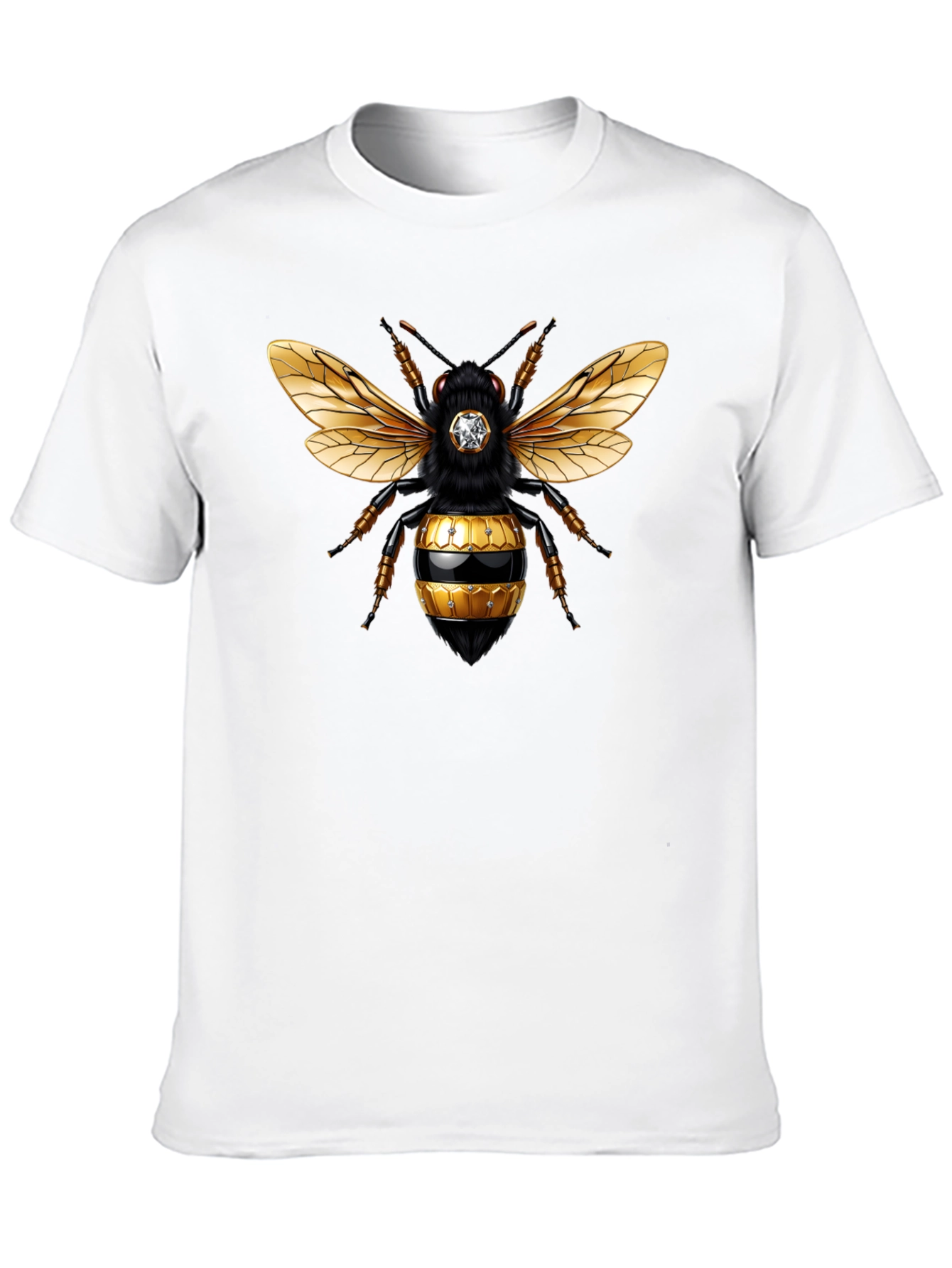 Black Bee Graphic Tee - Stylish Crew Neck T-Shirt