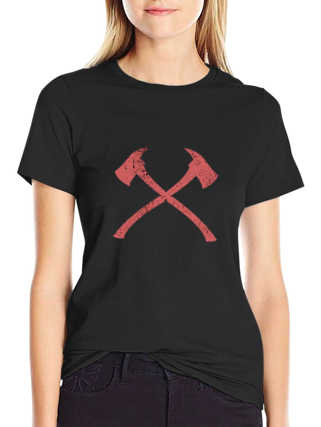 Firefighter Axe Graphic Tee - Black