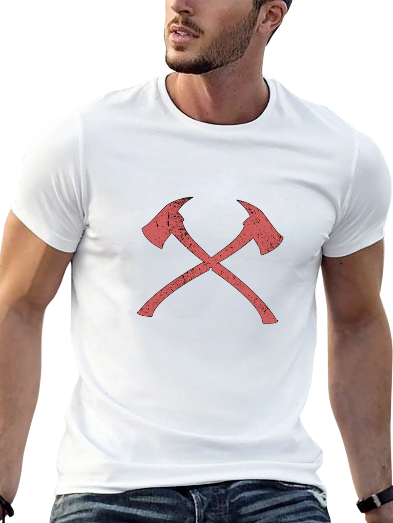 Firefighter Axe Graphic Tee - Black