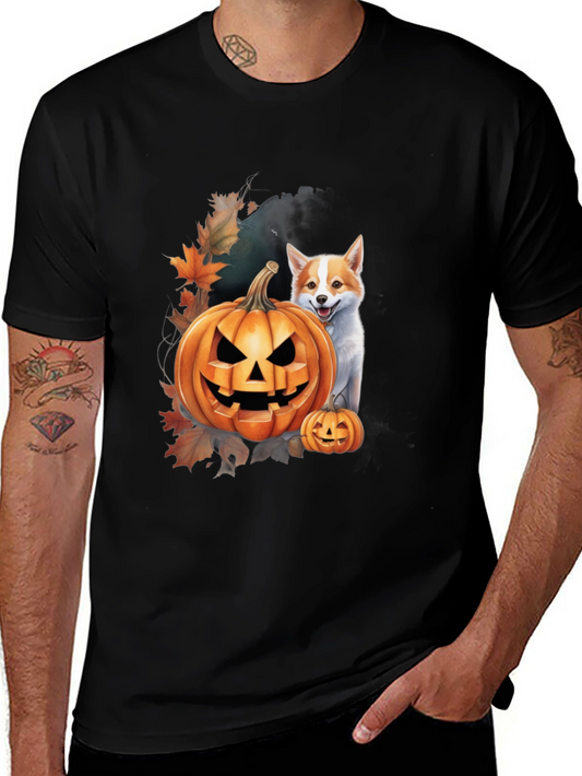 Halloween Dog & Pumpkin T-Shirt
