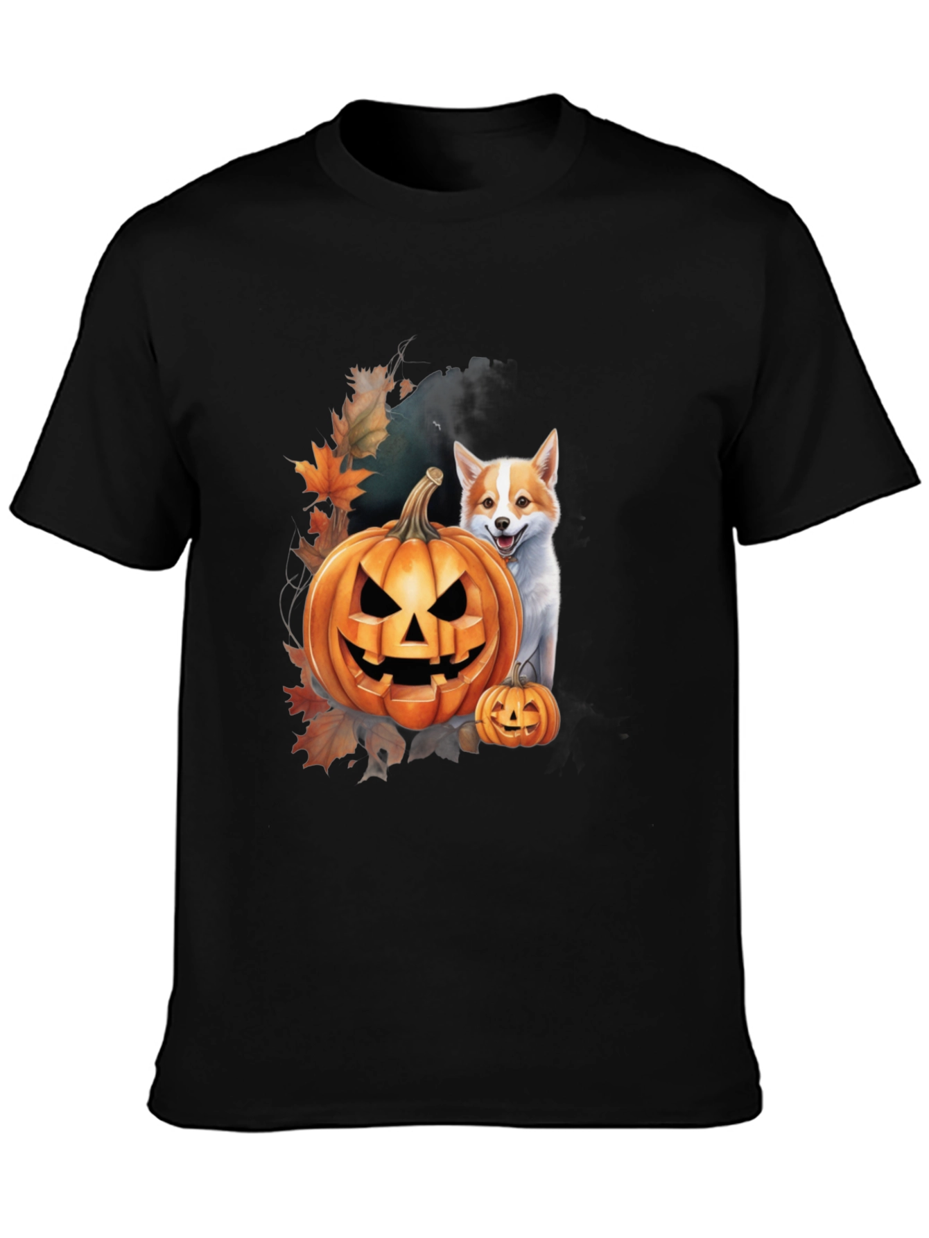 Halloween Dog & Pumpkin T-Shirt