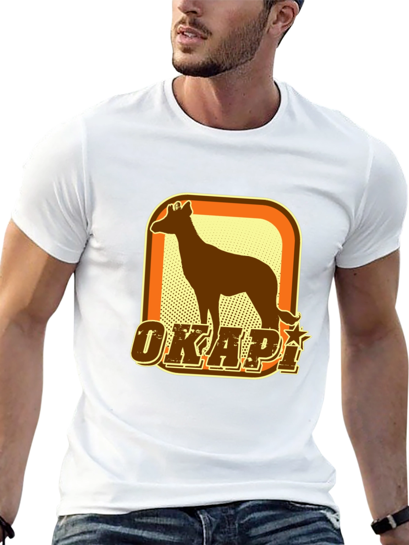 Okapi Graphic T-Shirt - Retro Style