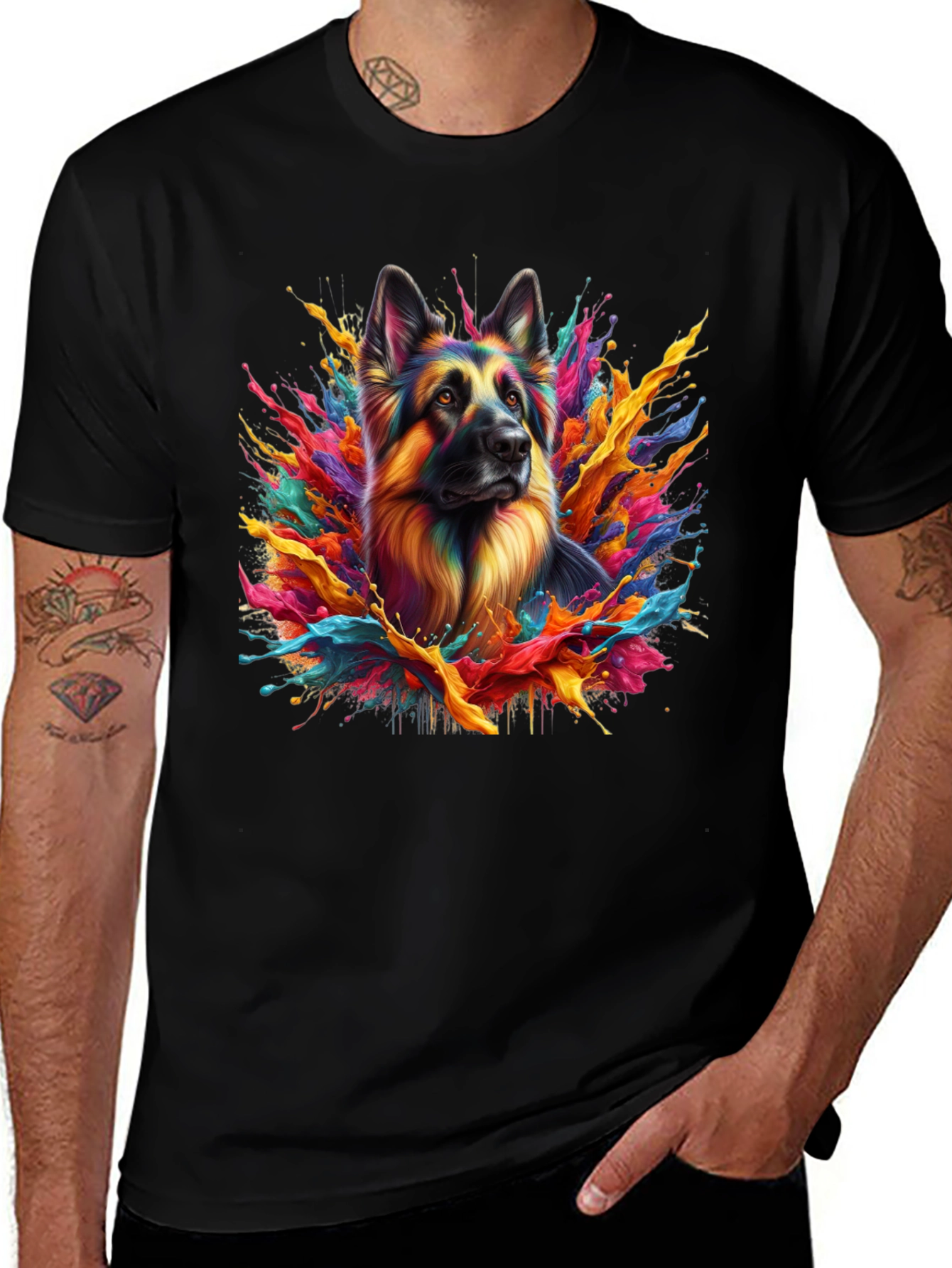Colorful German Shepherd T-Shirt
