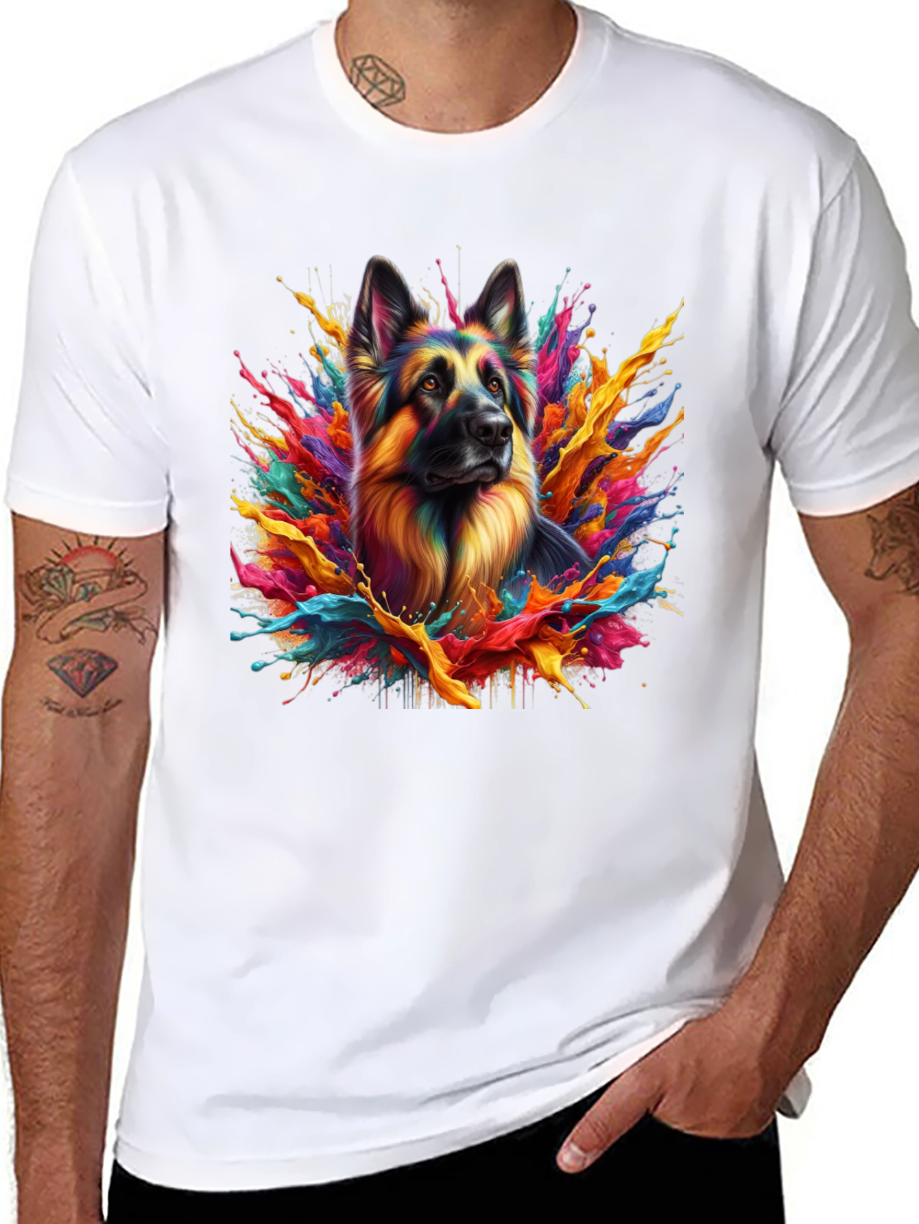 Colorful German Shepherd T-Shirt